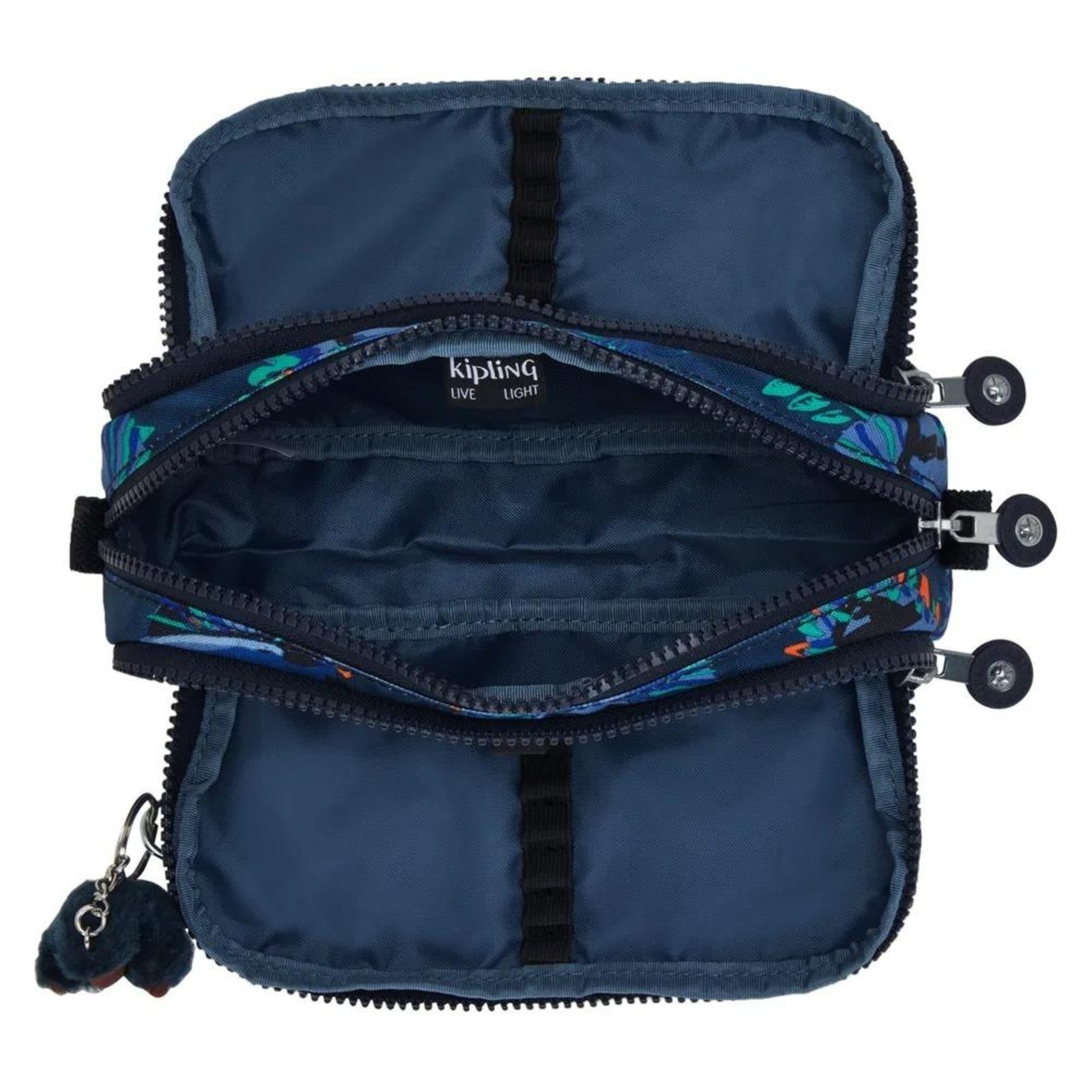 Vista 3 Infantil - Estojo Kipling Gitroy Blue Monkey Fun azul blue Kipling azul blue