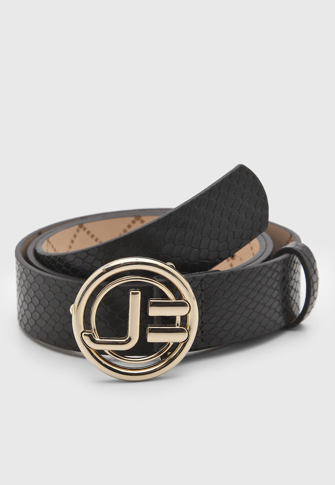 Cinto Feminino Jorge Bischoff Couro Preto