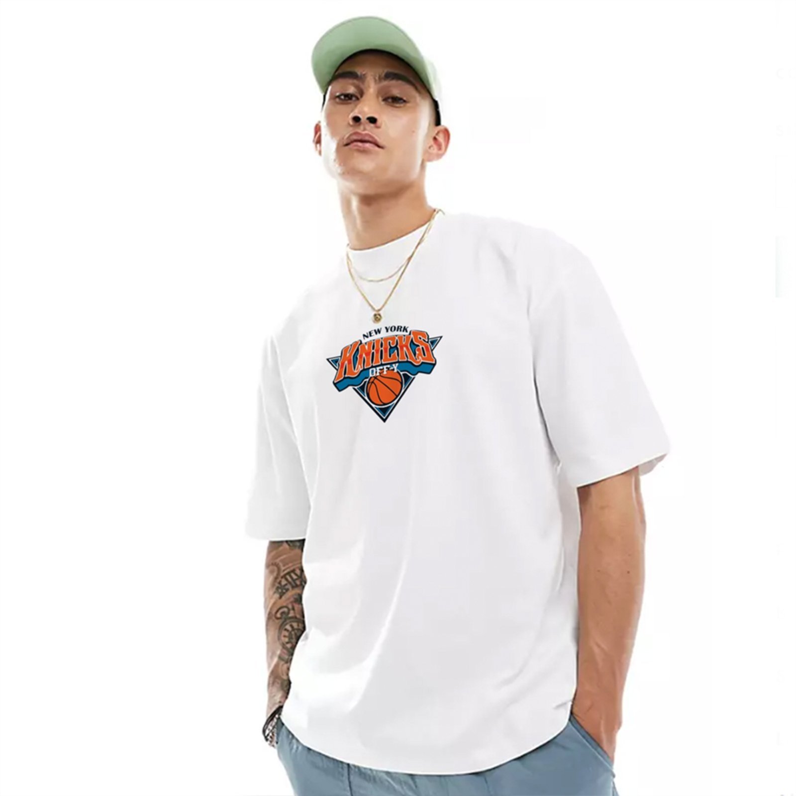 Camiseta Oversized Streetwear Branca Off-Y