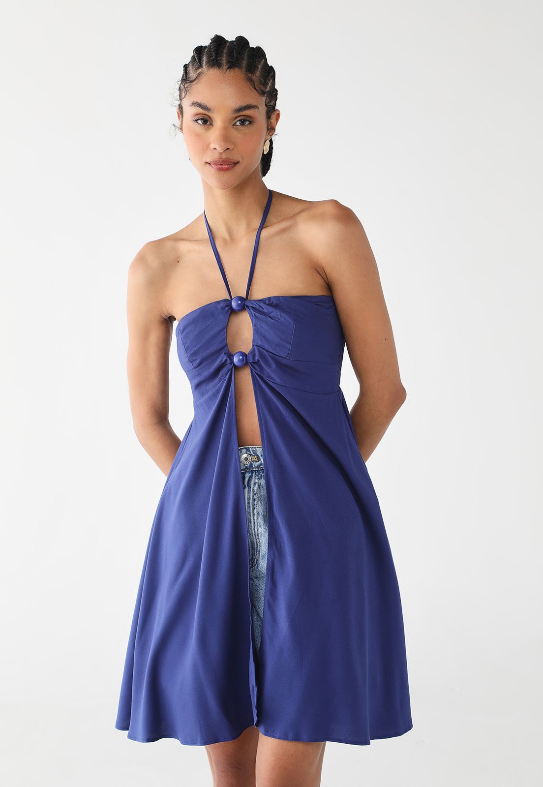 Blusa Feminina CaCay Frente Única Azul