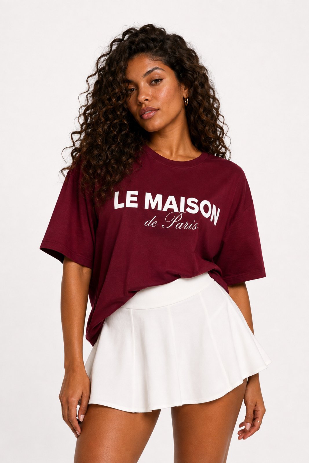 Blusa Oversized D Bell Outlet Fashion Marsala