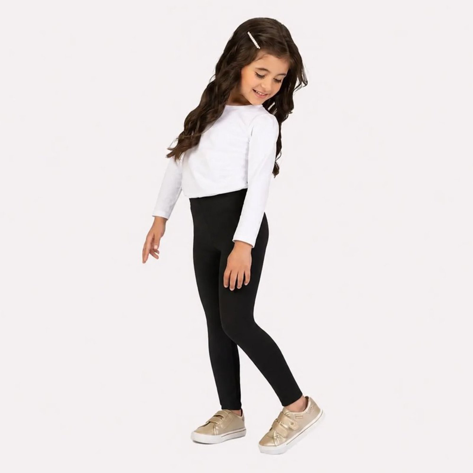 Infantil - Calça Legging Infatil Menina Básica Kyly