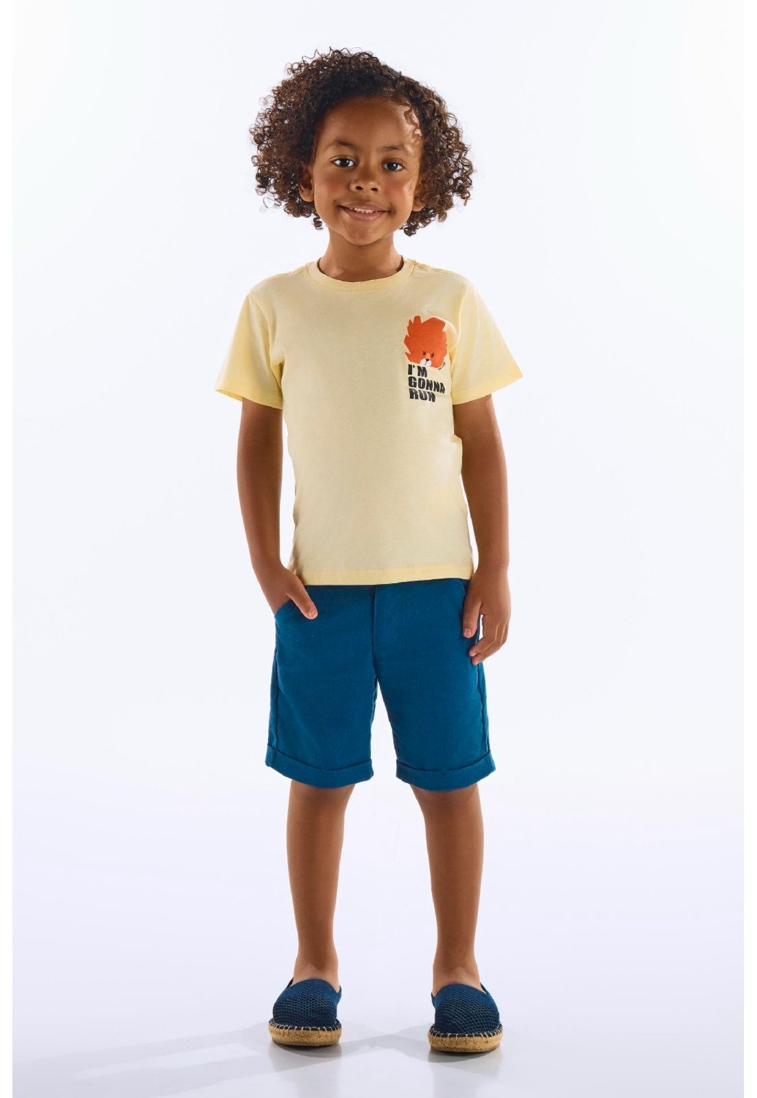 Infantil – Camiseta em Algodão Up Baby Amarelo