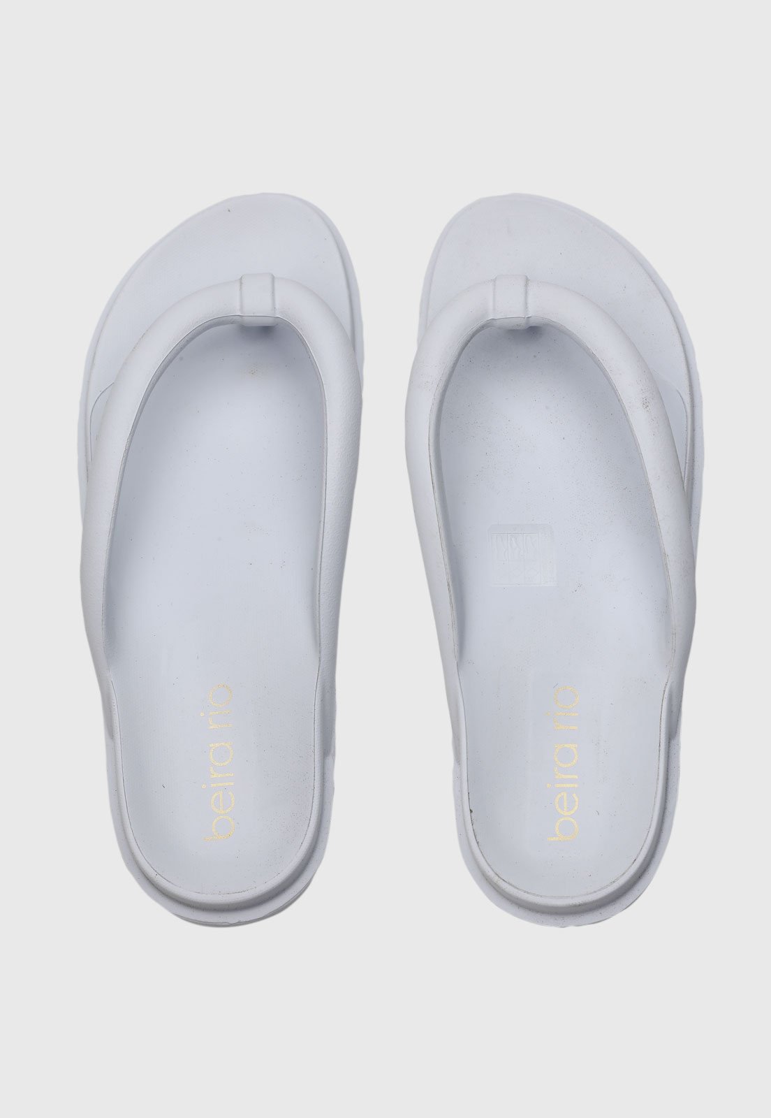 Chinelo Feminino Beira Rio Dedo Branco
