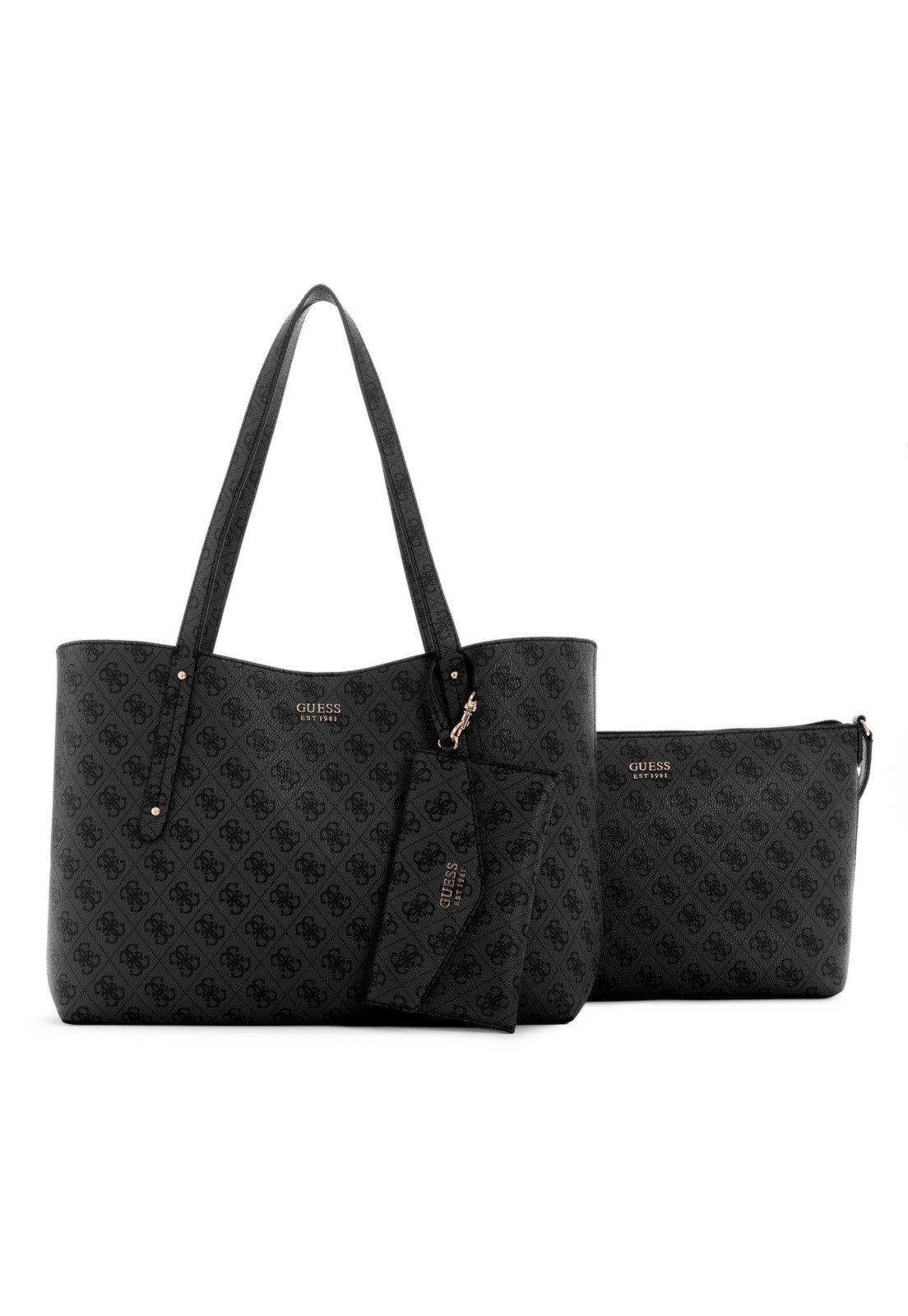 Vista 3 Bolsa Guess Brenton Tote preto preto