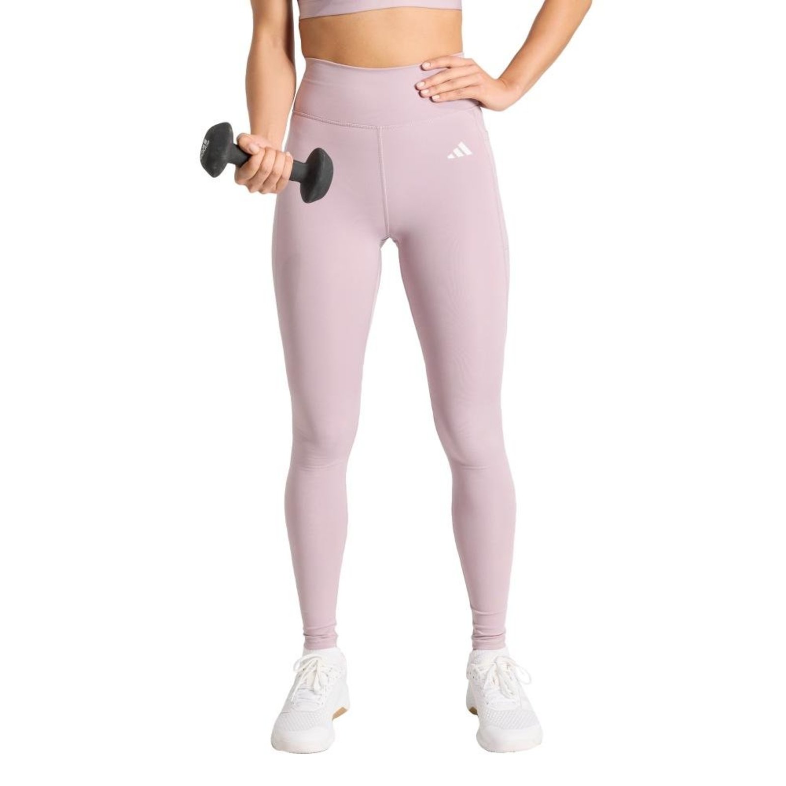Calça legging longa Optimé Essentials Stash Pocket adidas Performance Roxo