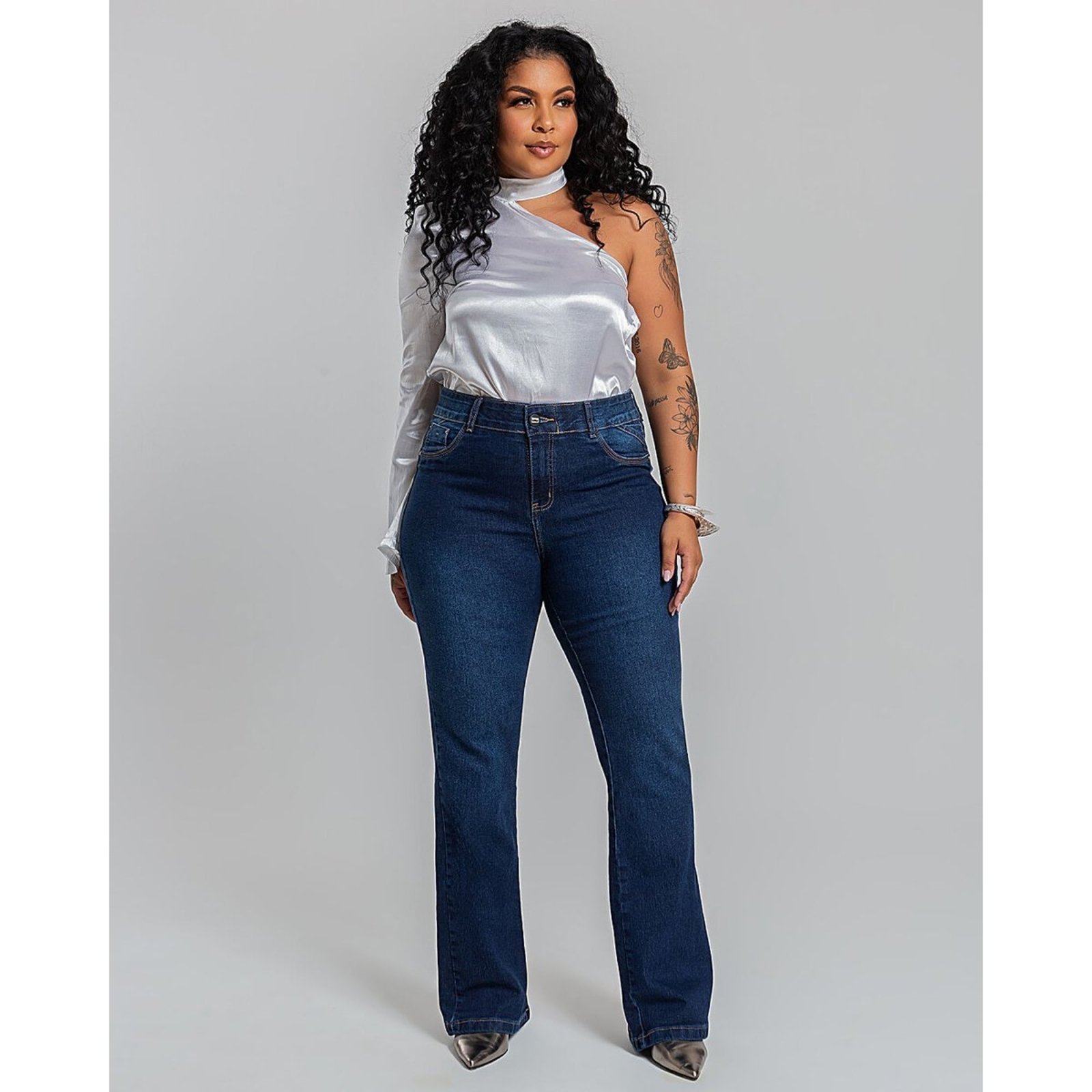Calça Feminina Bootcut Plus Size