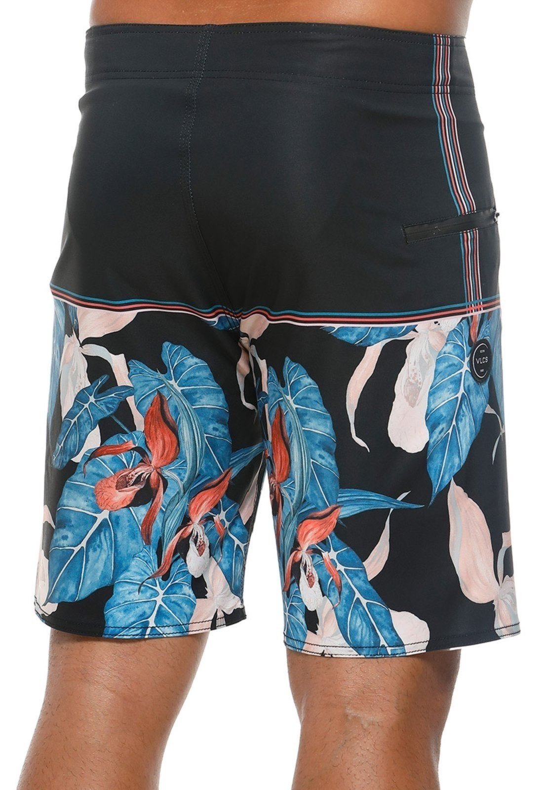 Vista 3 Bermuda Água Masculina Boardshorts Elastano VLCS VLCS VIOLAÇÕES preto VLCS VIOLAÇÕES preto