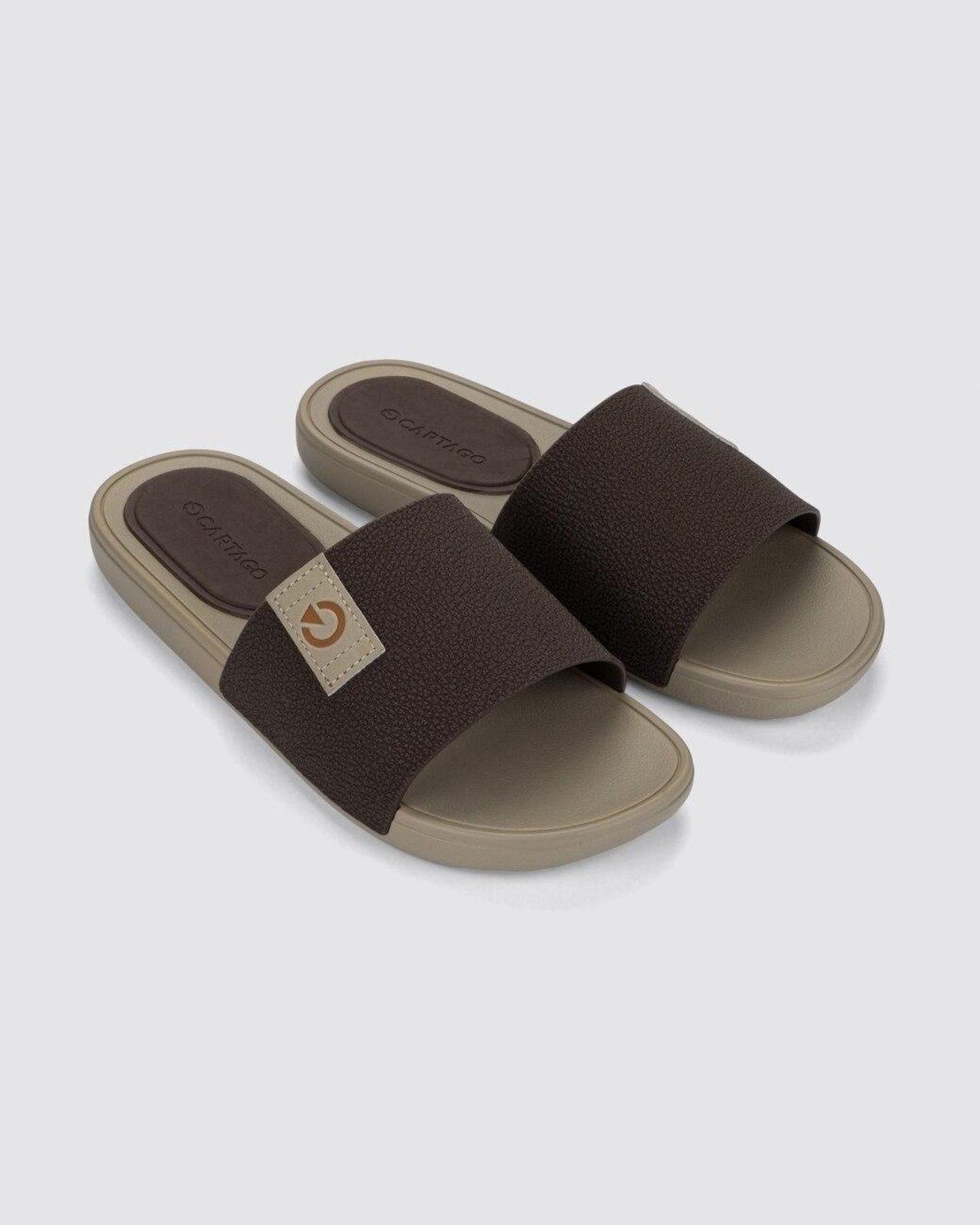 Chinelo Slide Masculino Cartago Dakar IV Bege