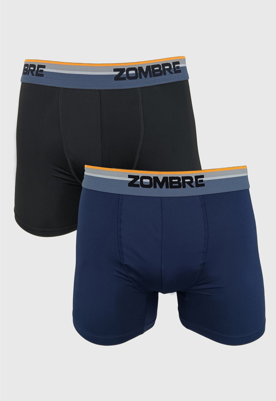 Kit com 2 Cuecas Zombre Boxer Ergonômica Preto