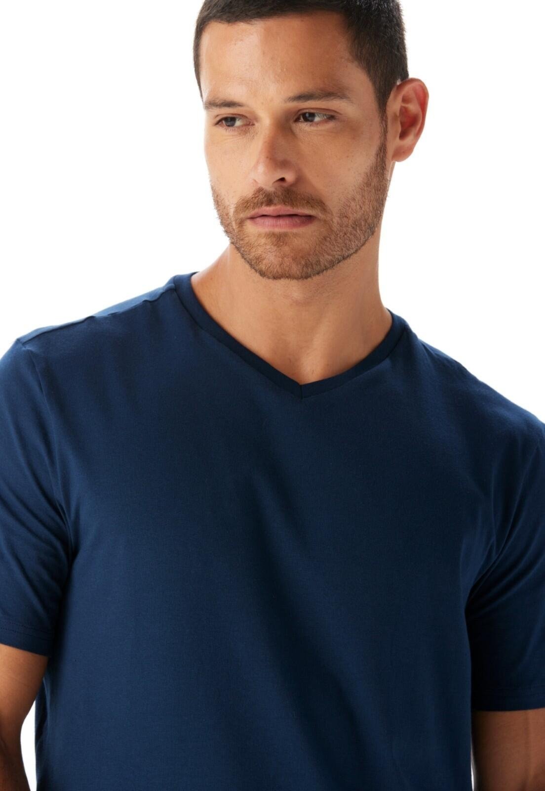 Camiseta Slim Gola V Traymon - Marinho - Xxg