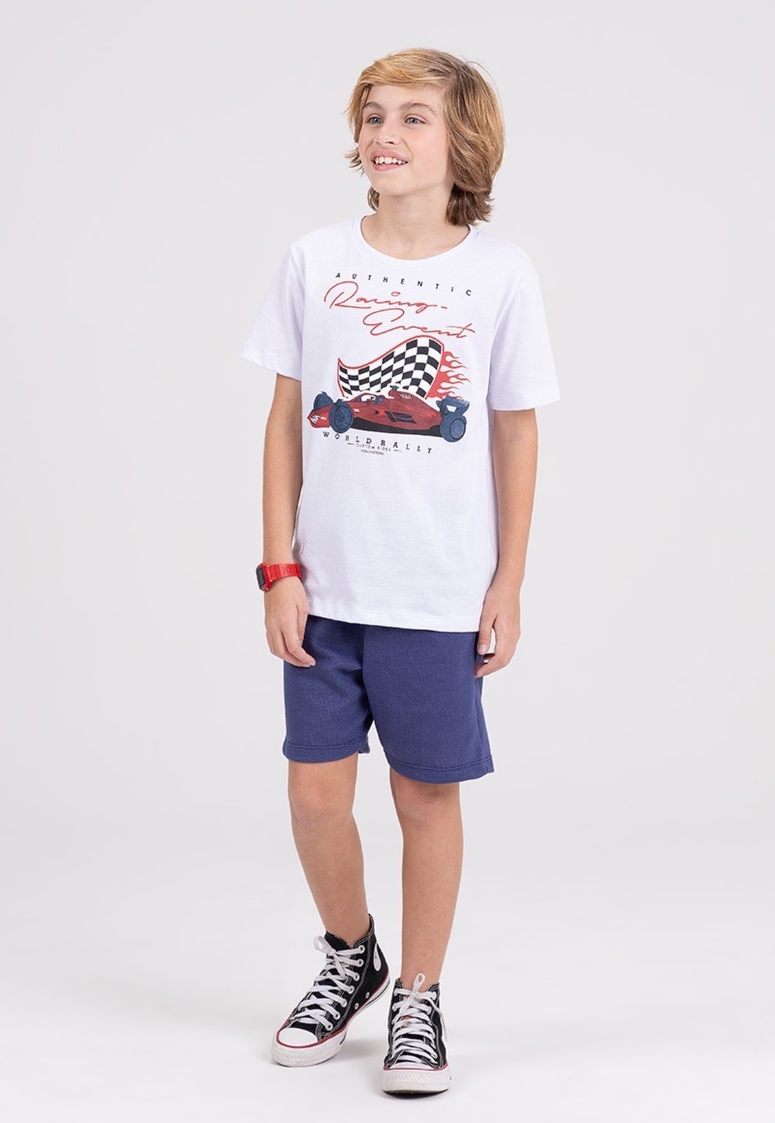 Infantil - Conjunto Ribana Authentic Racing Branco