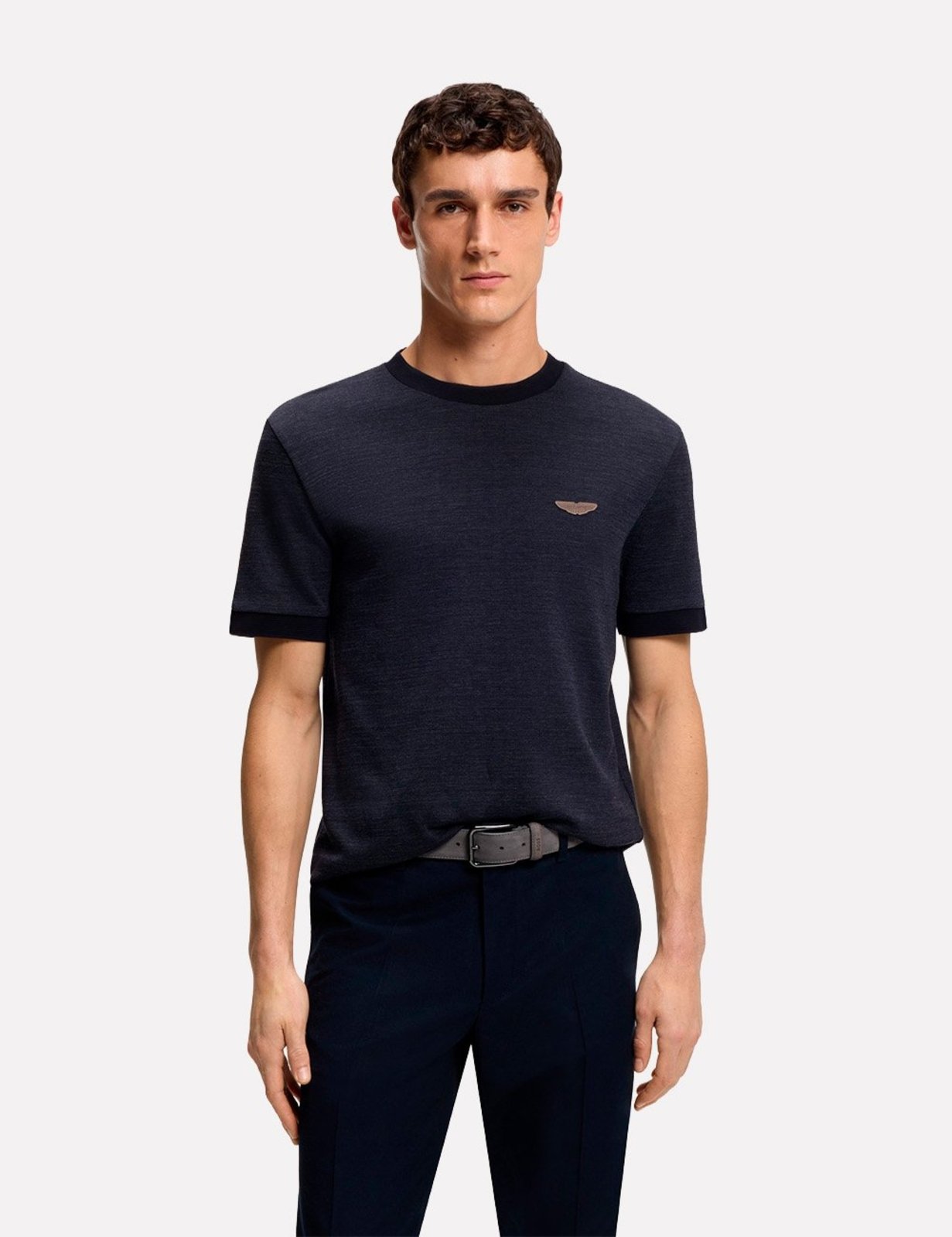 Camiseta Hugo Boss x Aston Martin Masculina Regular Fit C-Thompson 242_AM Azul Marinho