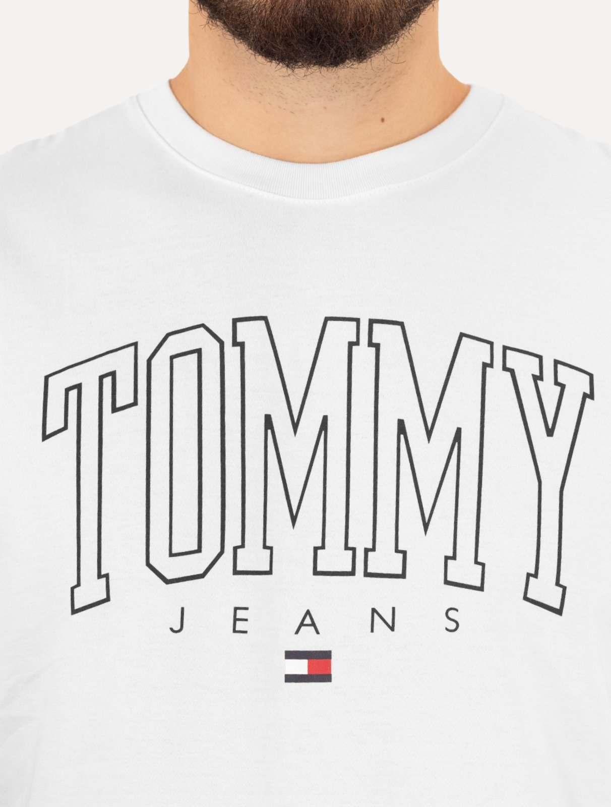 Vista 3 Camiseta Tommy Jeans Masculina College Graphic Branca branco Tommy Jeans branco