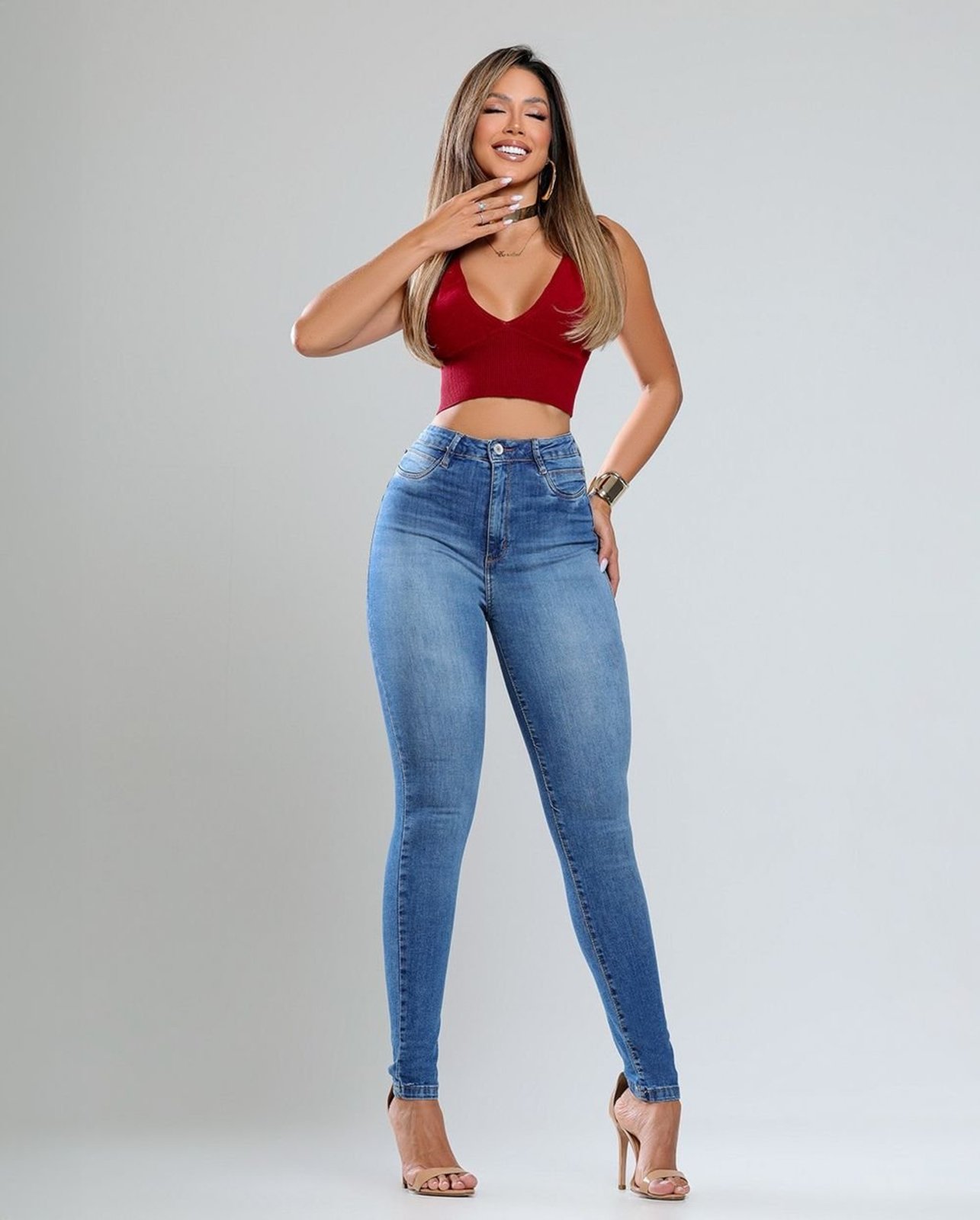 Calça Jeans Skinny Hot Feminina 24827 Sky Consciência