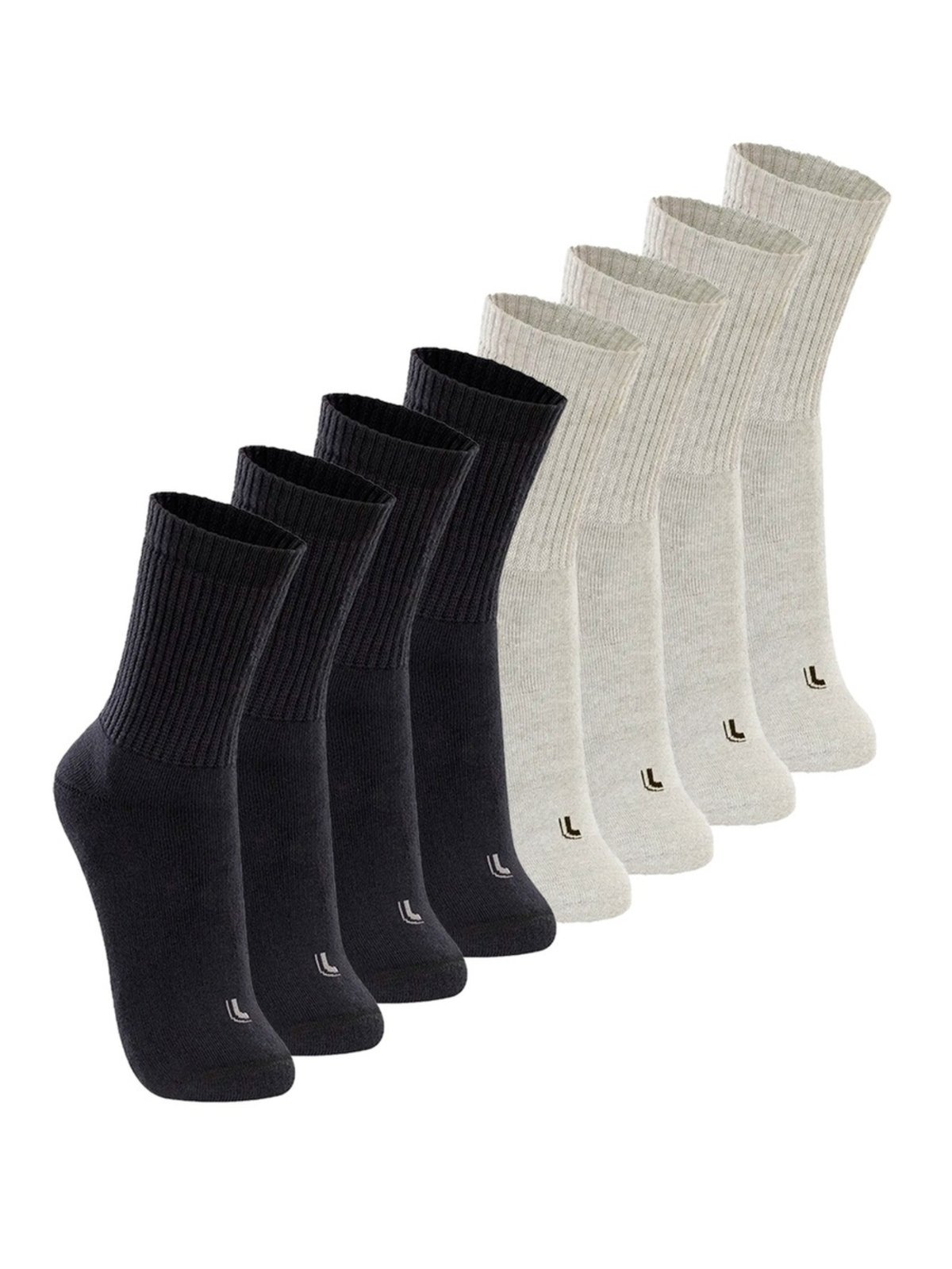 Vista 2 Kit com 8 Pares de Meias Esportiva Cano Longo Lupo preto Lupo preto