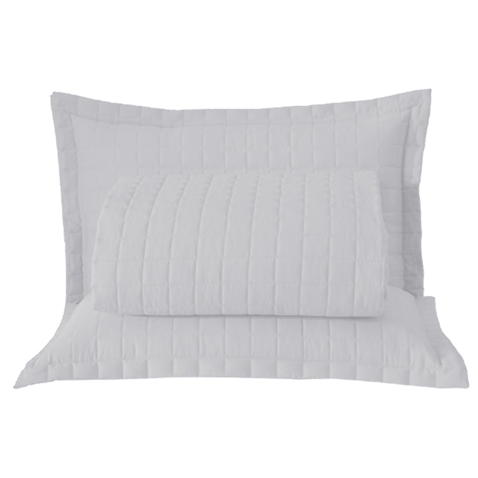 Kit Cobre Leito Colcha Casa Scarpa Bellini Queen Dupla Face Percal 300 Fios Textura Matelassê 3 Peças - Branco