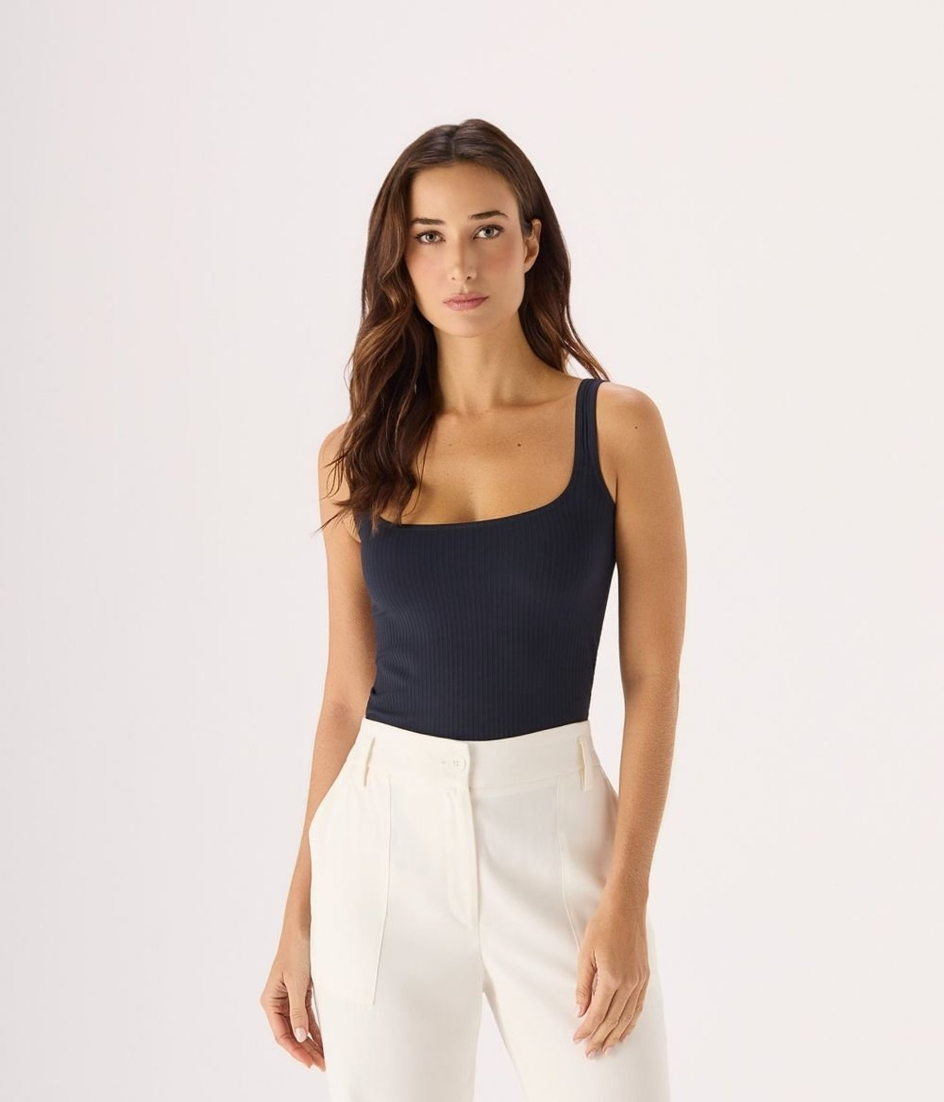 Regata Underwear Decote Quadrado Feminina Preta