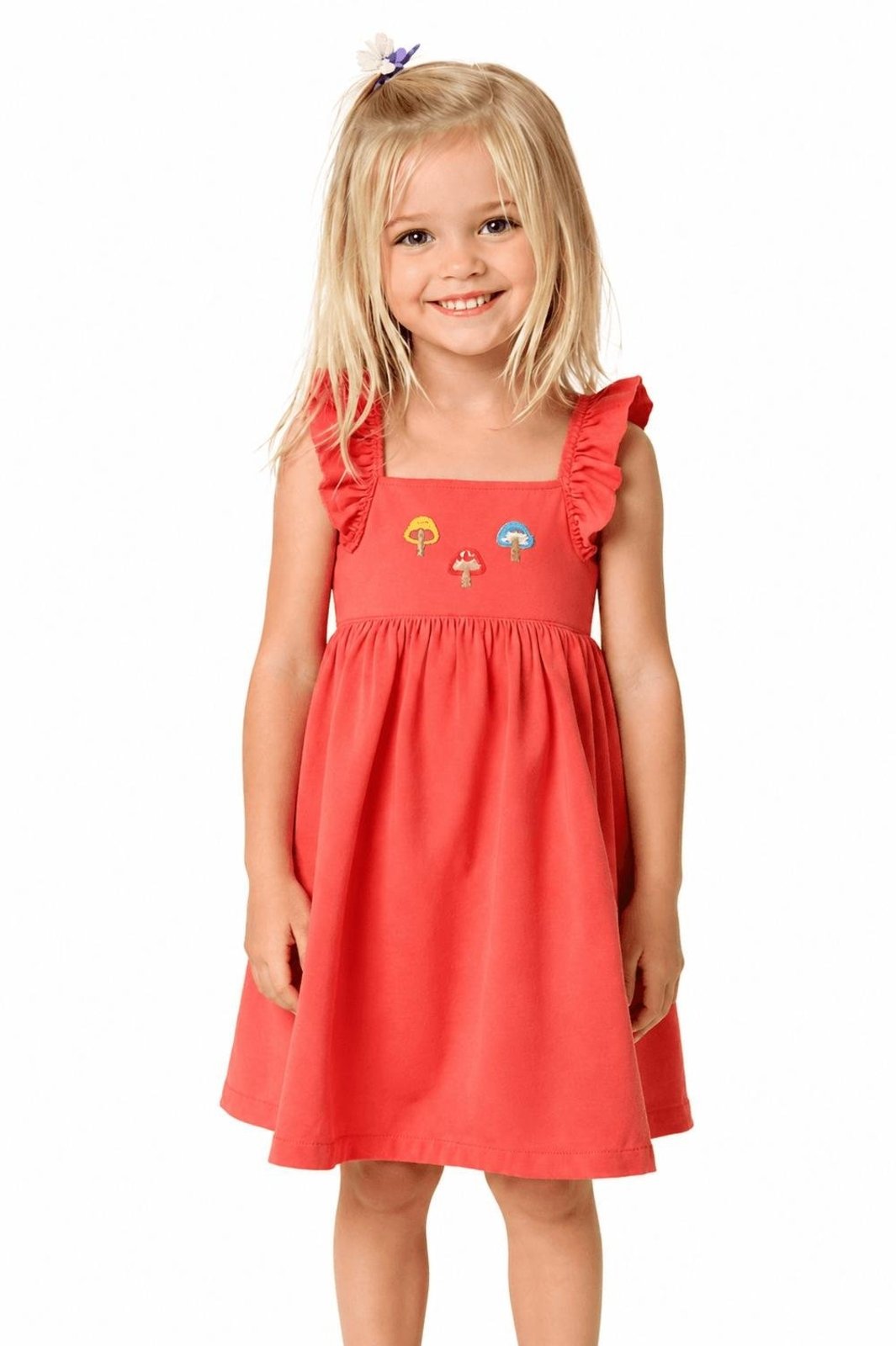 Infantil - Vestido Menina Bosque De Fadas Alphabeto Goiabada Rosa