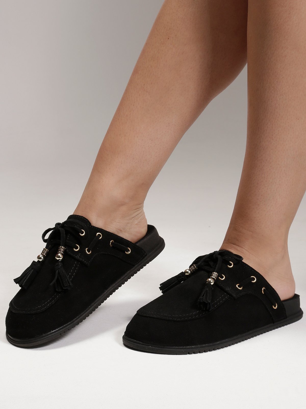 Clogs Couro Legítimo Flor de Griffe Feminino Confortável Moda Elegante Verão Calor Preto