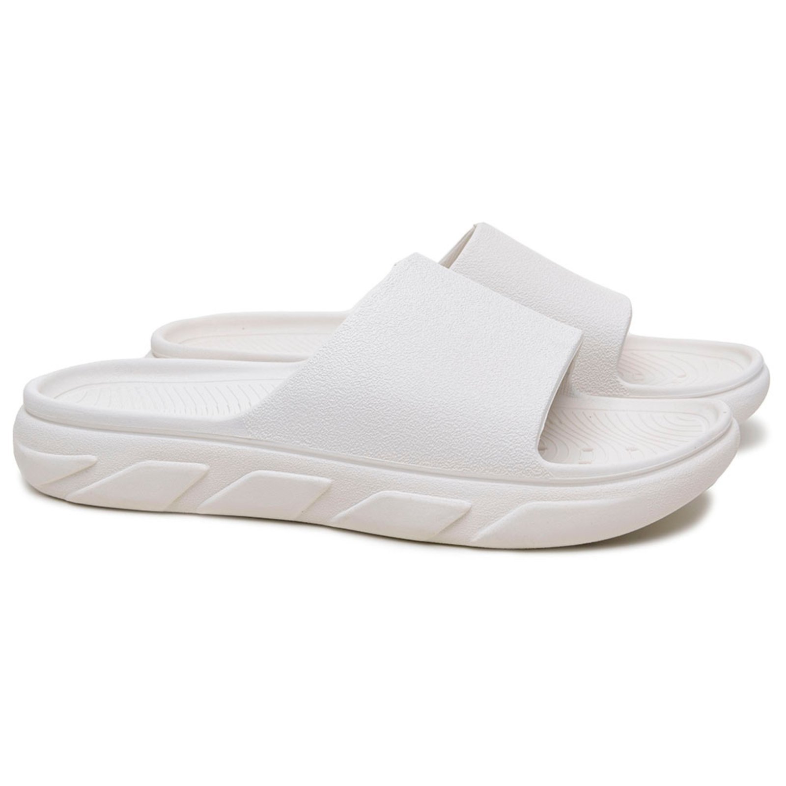 Chinelo Slide Masculino Nuvem Esportivo Conforto Anatômico Branco Macio Ortopédico Ergonômico