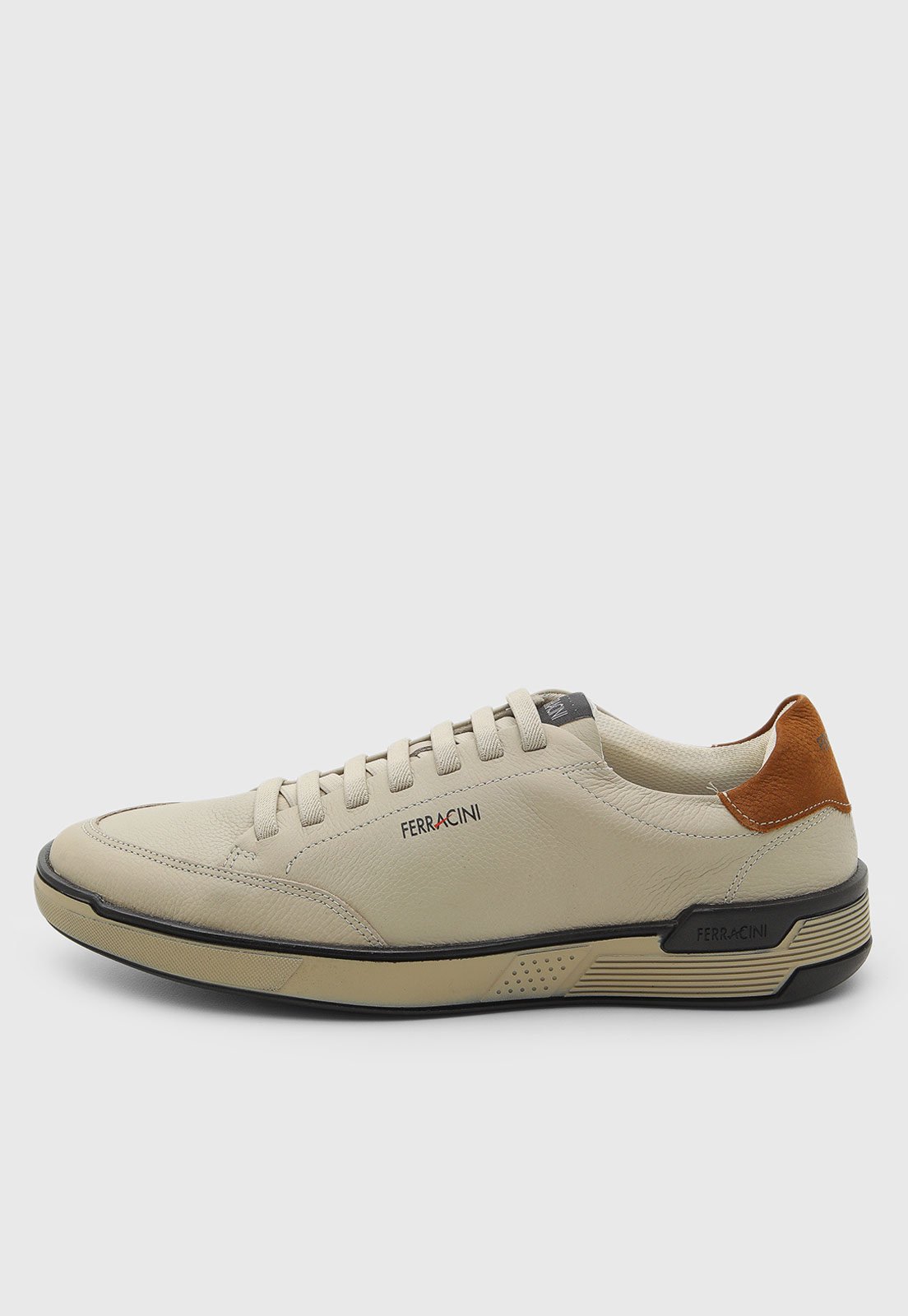 Tênis Masculino Ferracini Casual Milan Bege