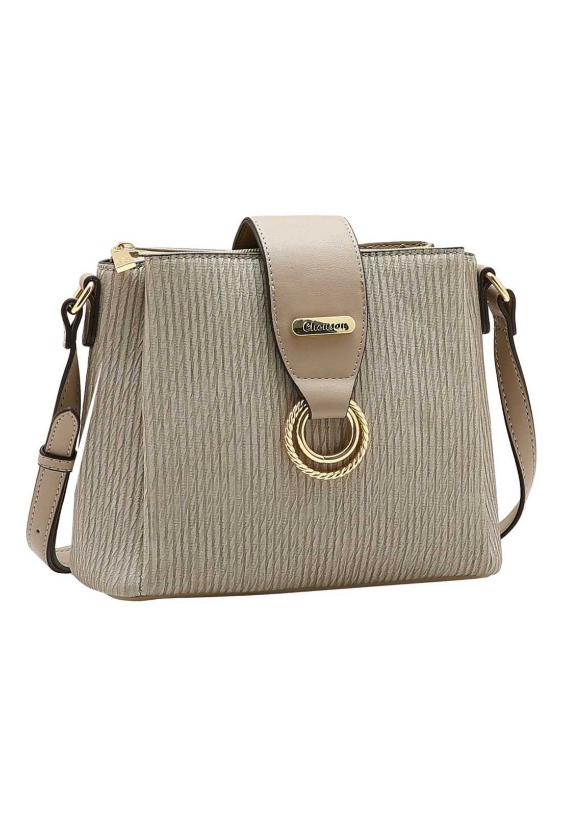 Bolsa Feminina Chenson Transversal Casual Chic 3485906 Natural