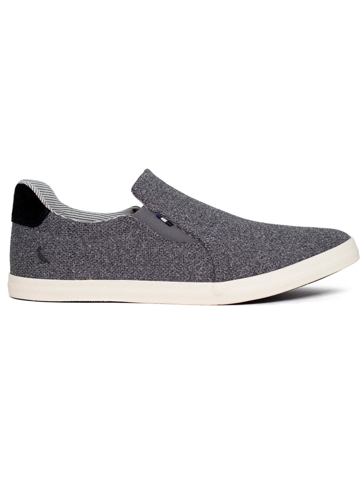 Tênis Reserva Go Lapa Slip On Couro Elástico Casual Calce Fácil Confortável Cinza Claro