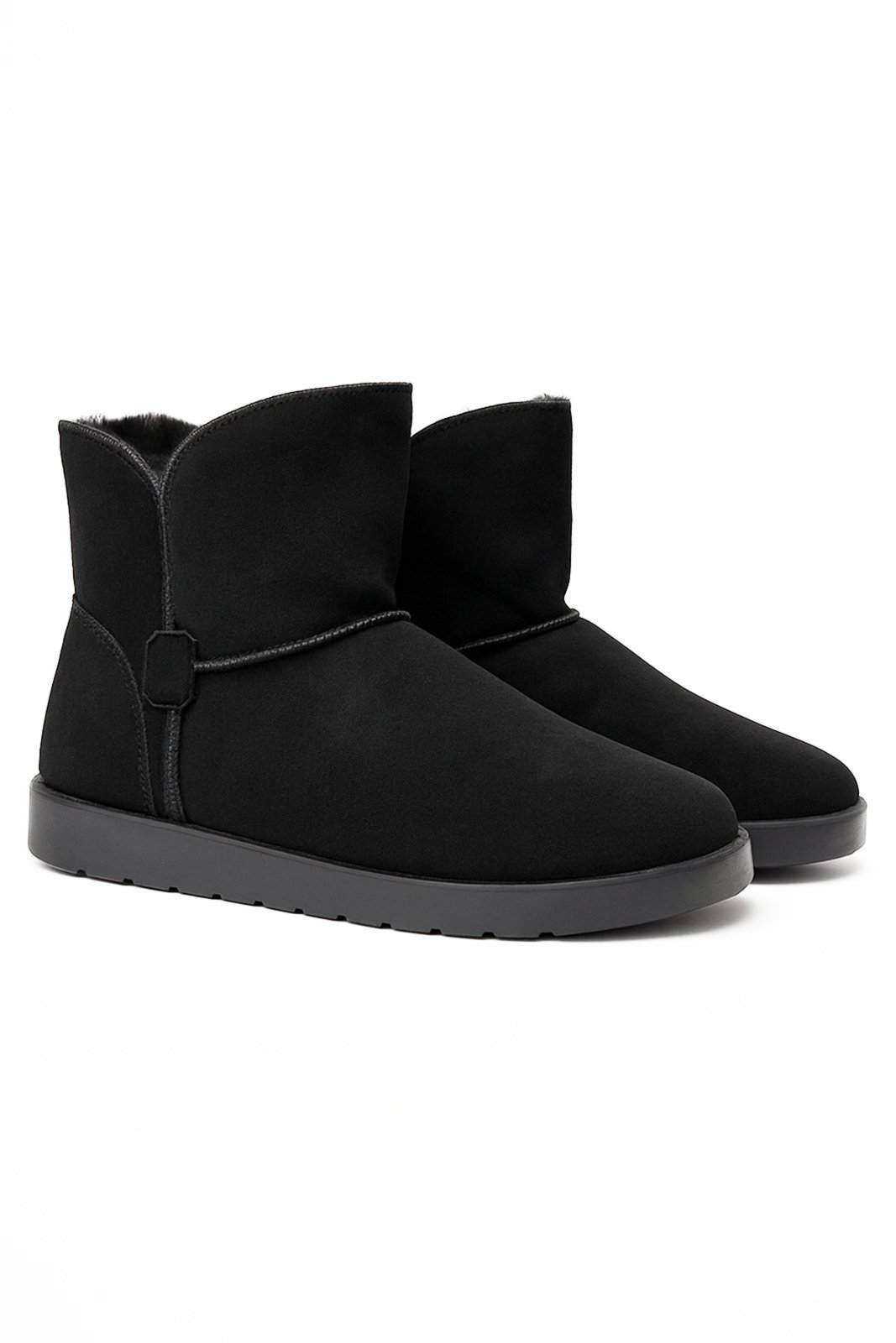 Bota Enluaze Pantufa Peluciada cano curto Zuli – Preto
