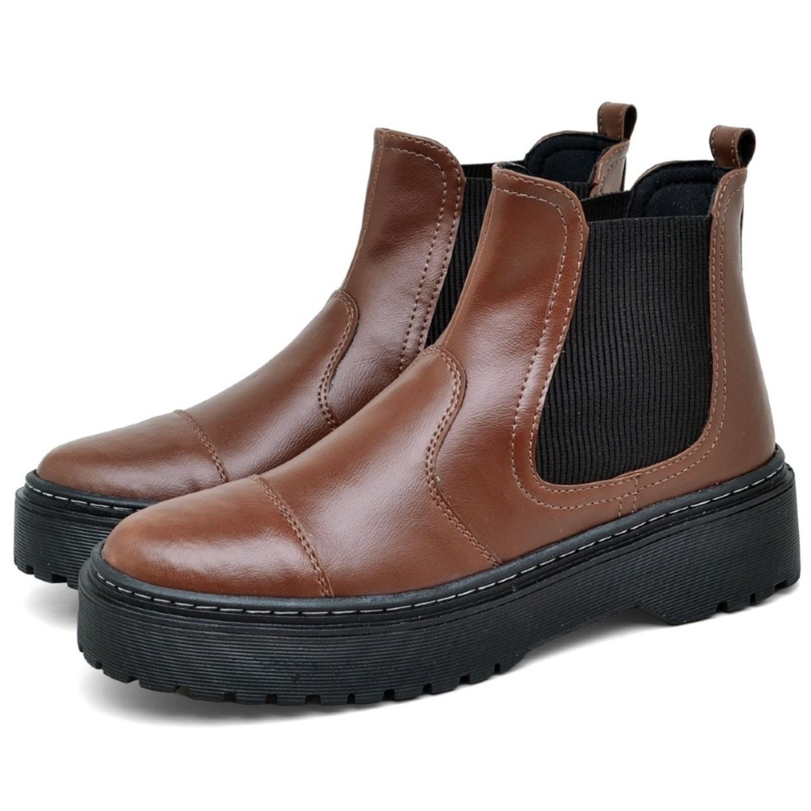 Bota Coturno Feminina Tratorada DUBUY 1508FG Marrom