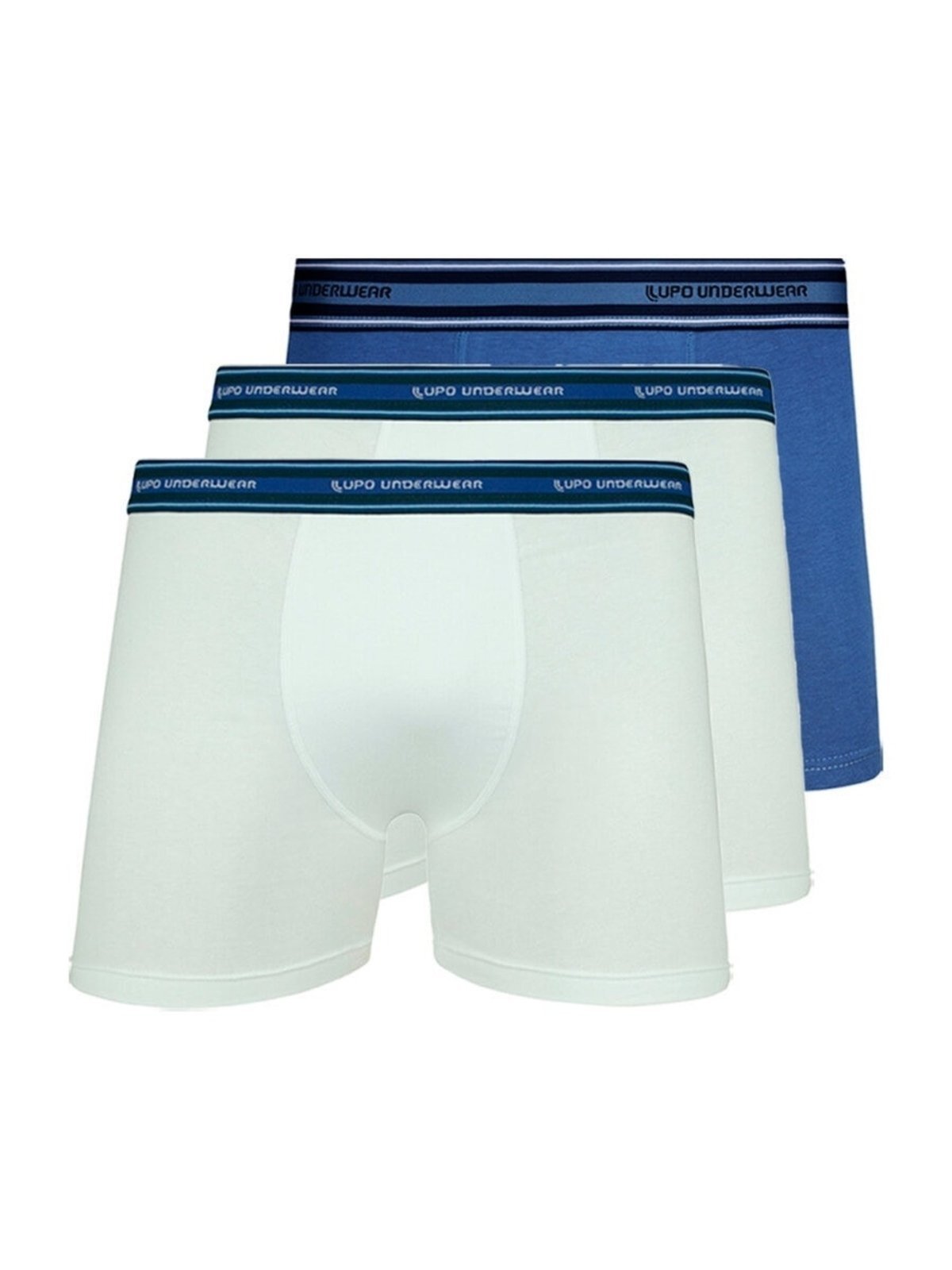 Kit com 3 Cuecas Boxer Lupo 523-003 Branco