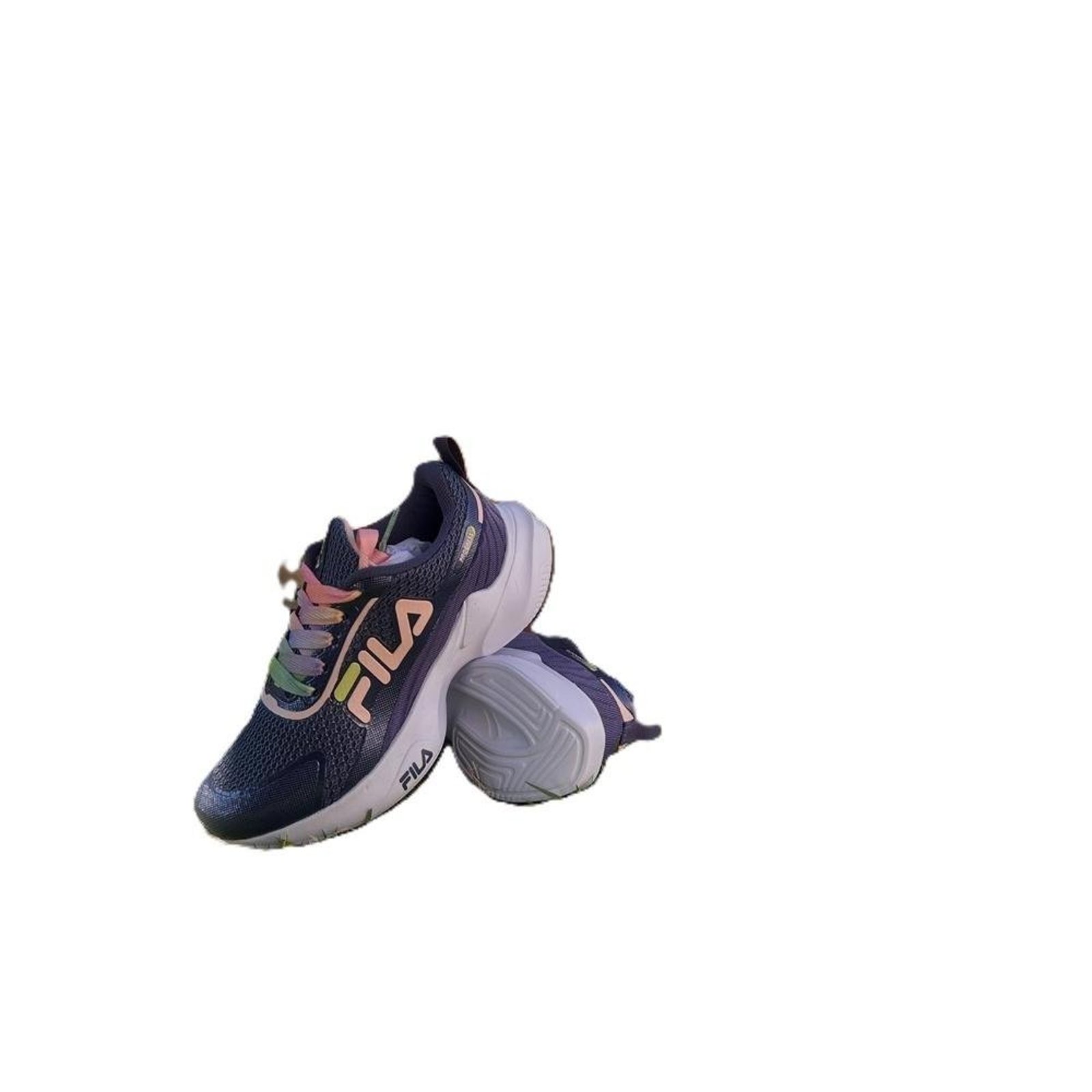 Infantil - Tênis Fila Feminino Progress Running Conforto Leve 1398134 Azul 30