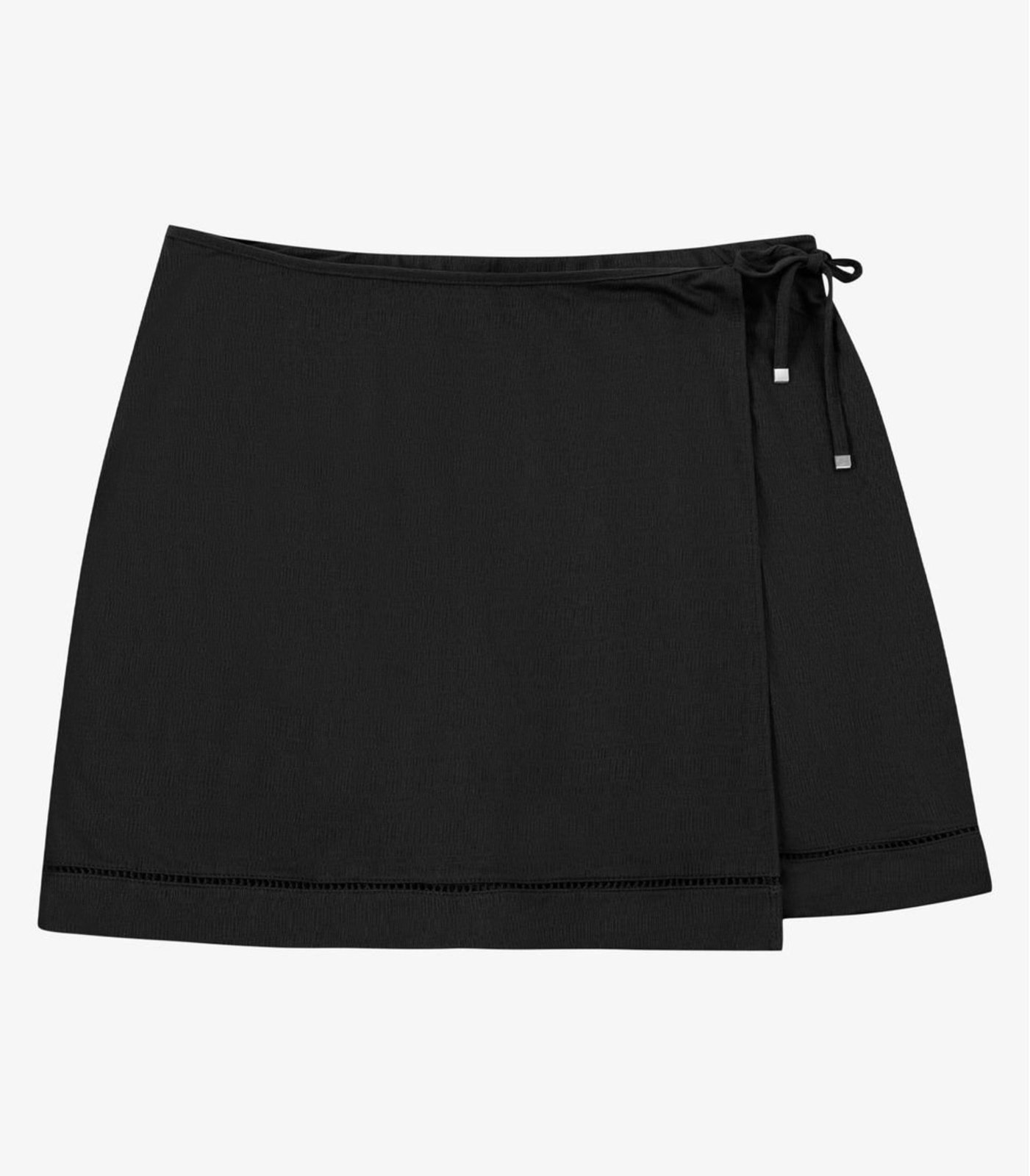 Shorts Saia Feminino Viscose Secret Glam Preto