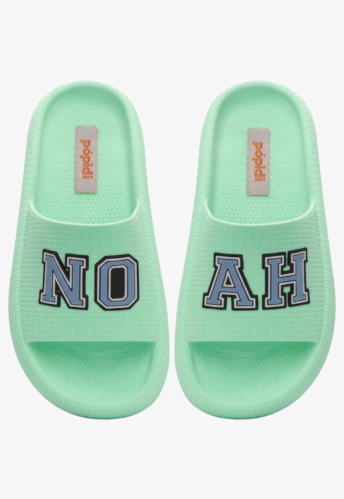 Infantil - Chinelo Pópidi Personalizado NOAH Estilo Nuvem Verde