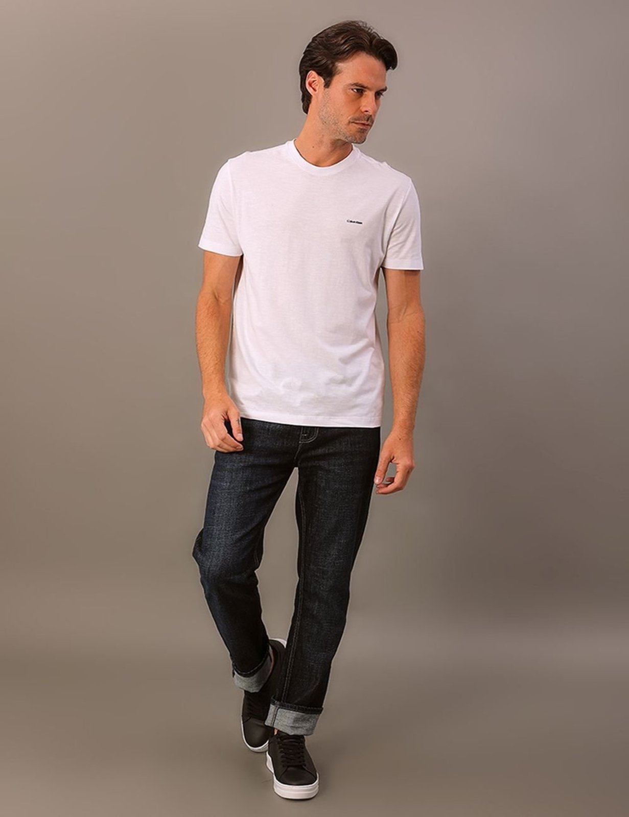 Calça Jeans Straight 5 Pockets - Marinho Calvin Klein Jeans