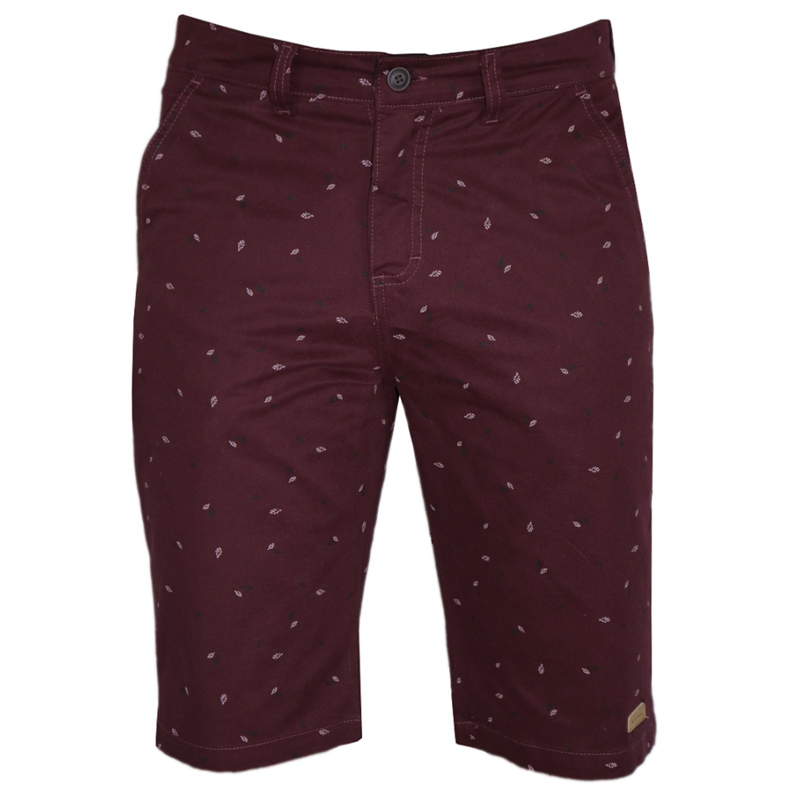 Bermuda Brim Sarja Com Estampa e Elastano Original Amil Bordo