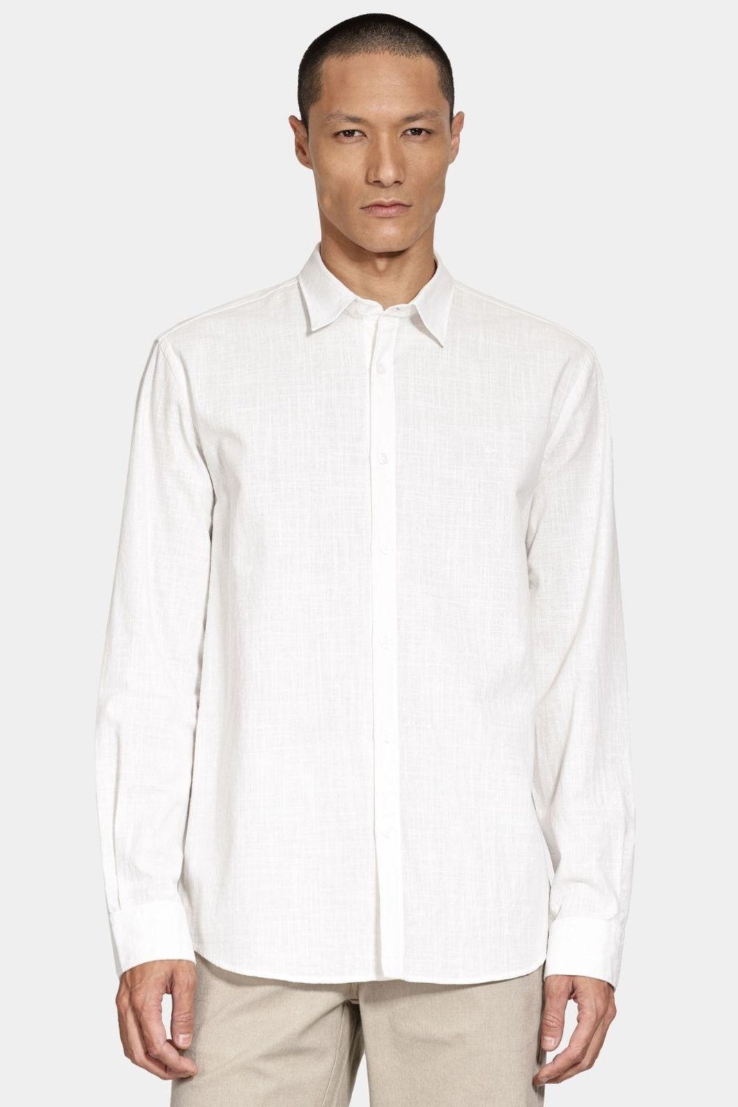 Camisa Aramis Aramis Manga Longa Regular Flamê Branco