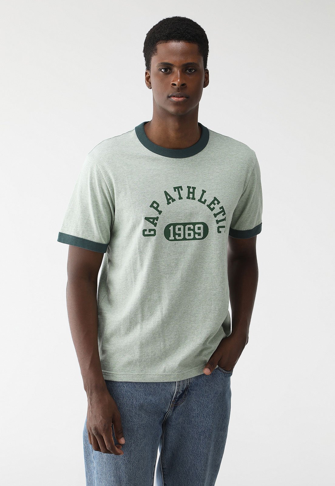 Camiseta GAP Reta Athletic Verde