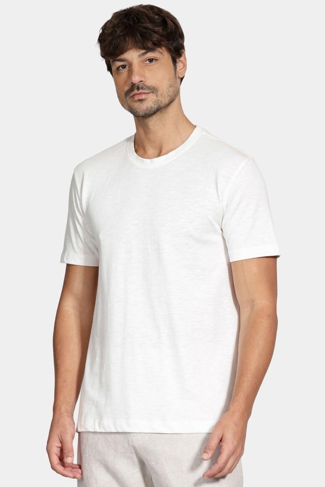 Camiseta Aramis Manga Curta Algodão Flamê