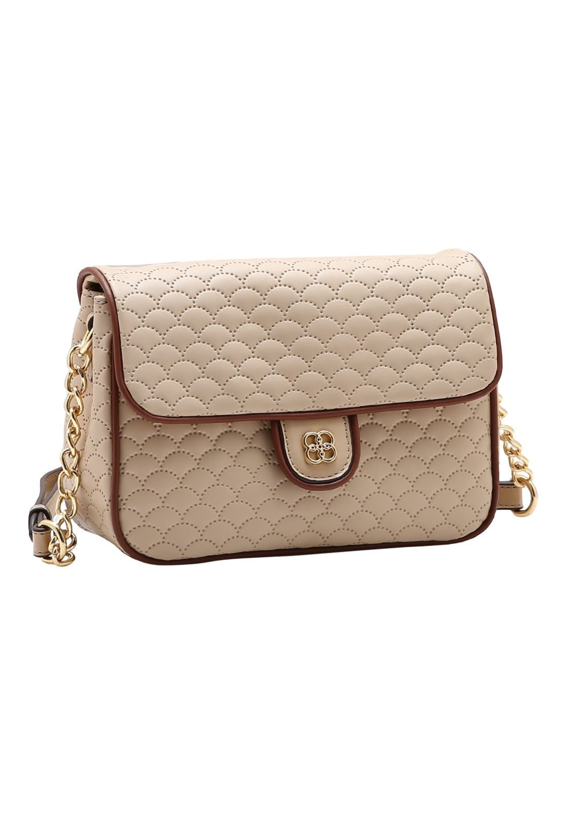Bolsa Feminina Chenson Transversal Matelassê Cute 3485671 Natural