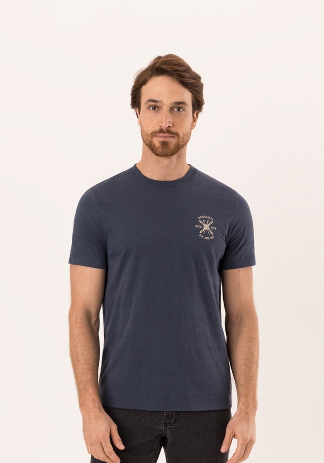 Camiseta De Mangas Curtas Em Malha Com Listras