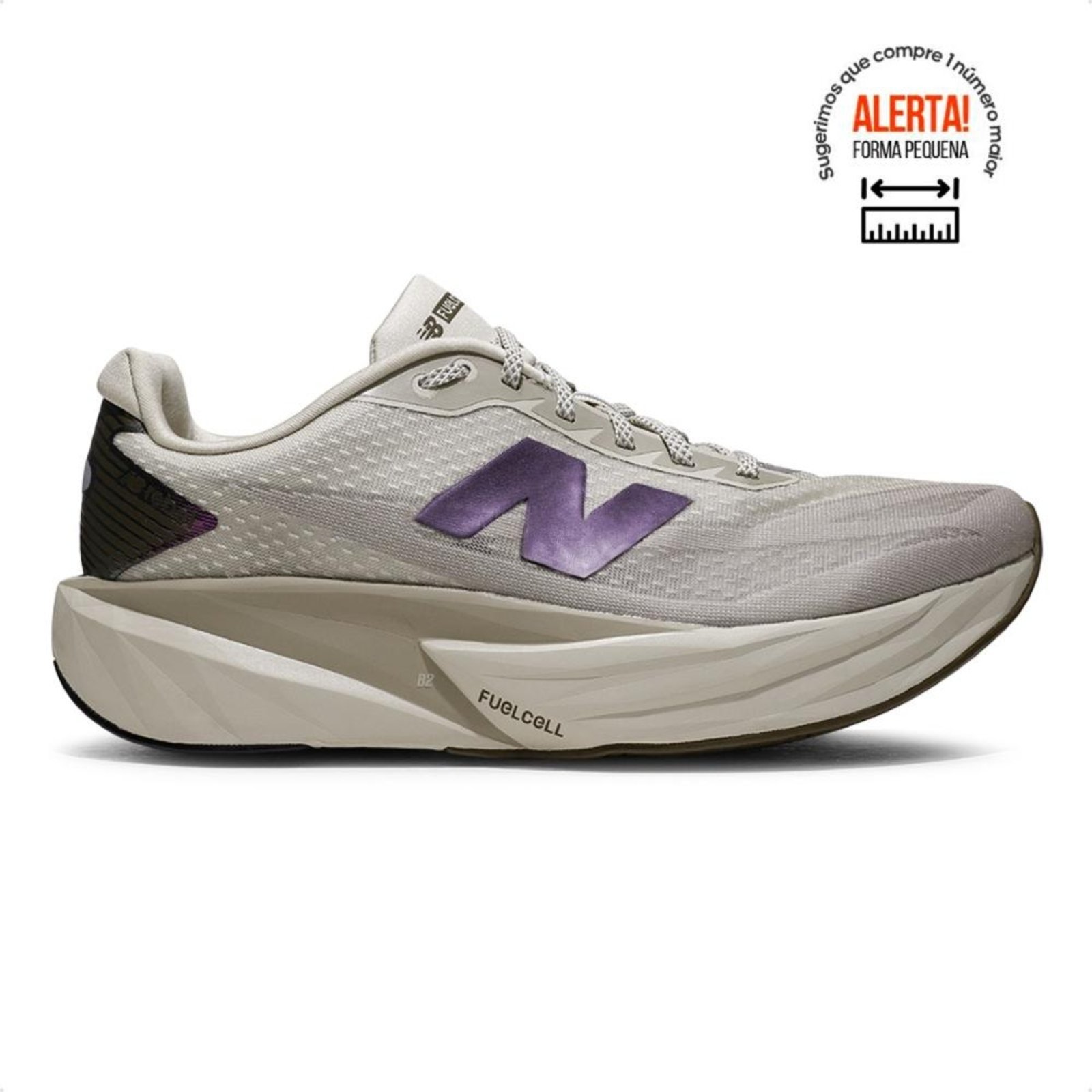 Tenis New Balance Fuelcell Rebel V5 Masculino Bege
