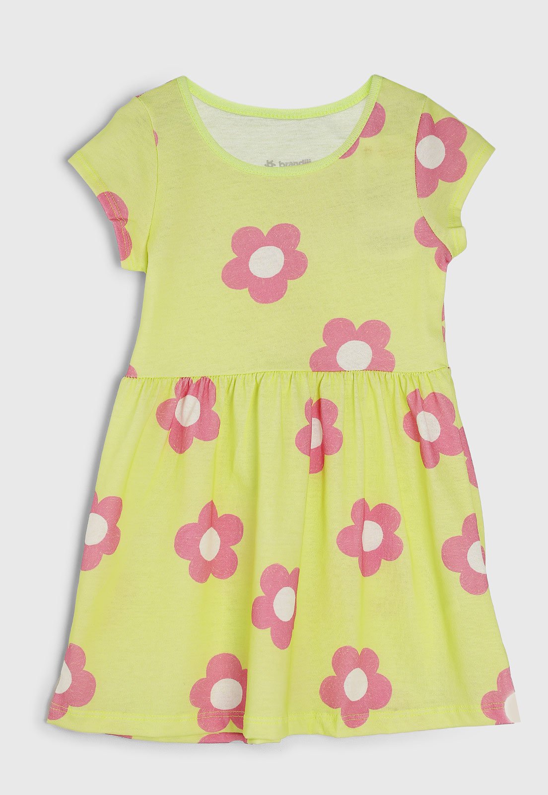 Vista 2 Infantil - Vestido Brandili Estampado Floral Brandili verde
