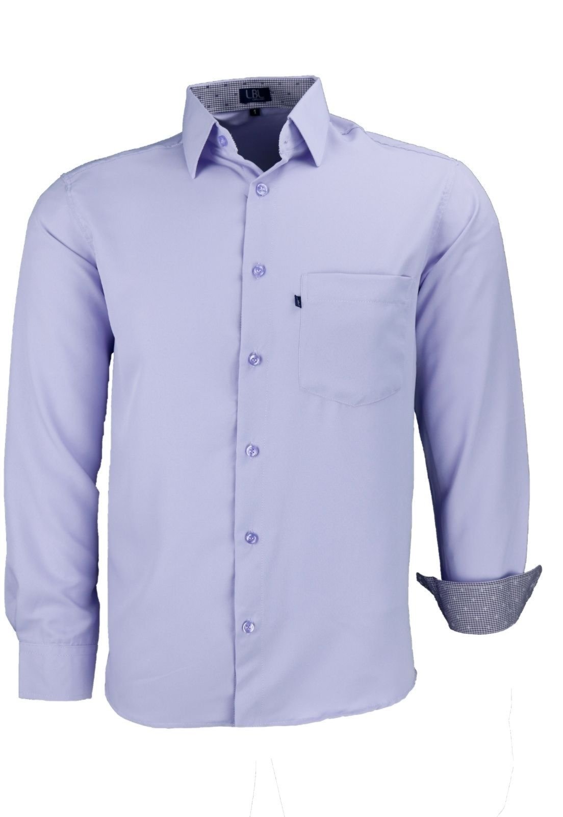 Camisa Manga Longa Lbl Classica Poliester Lilás 1672
