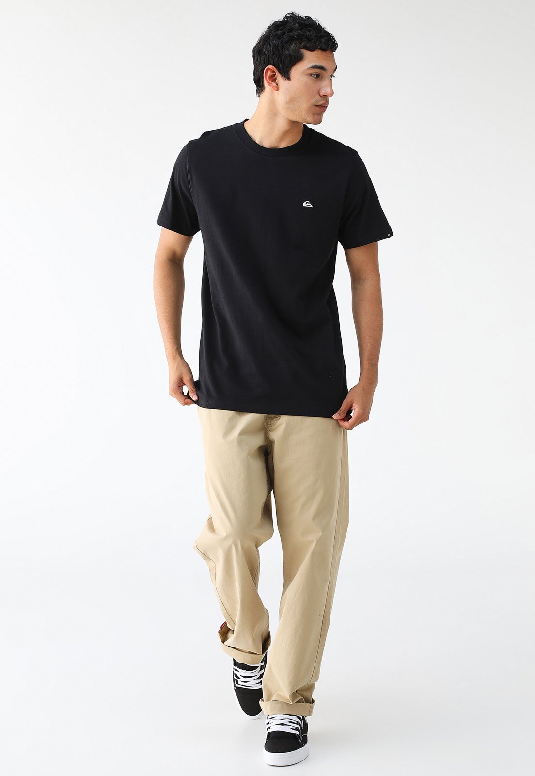 Camiseta Quiksilver Reta Embroidery Preta