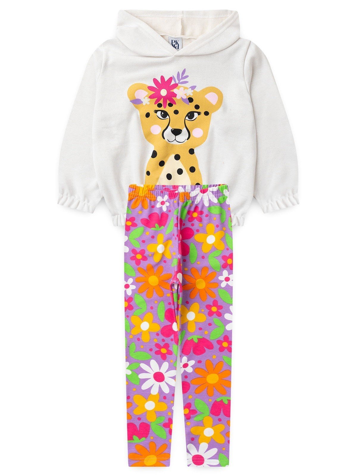 Infantil - Conjunto Platinum Oncinha Da Natureza branca