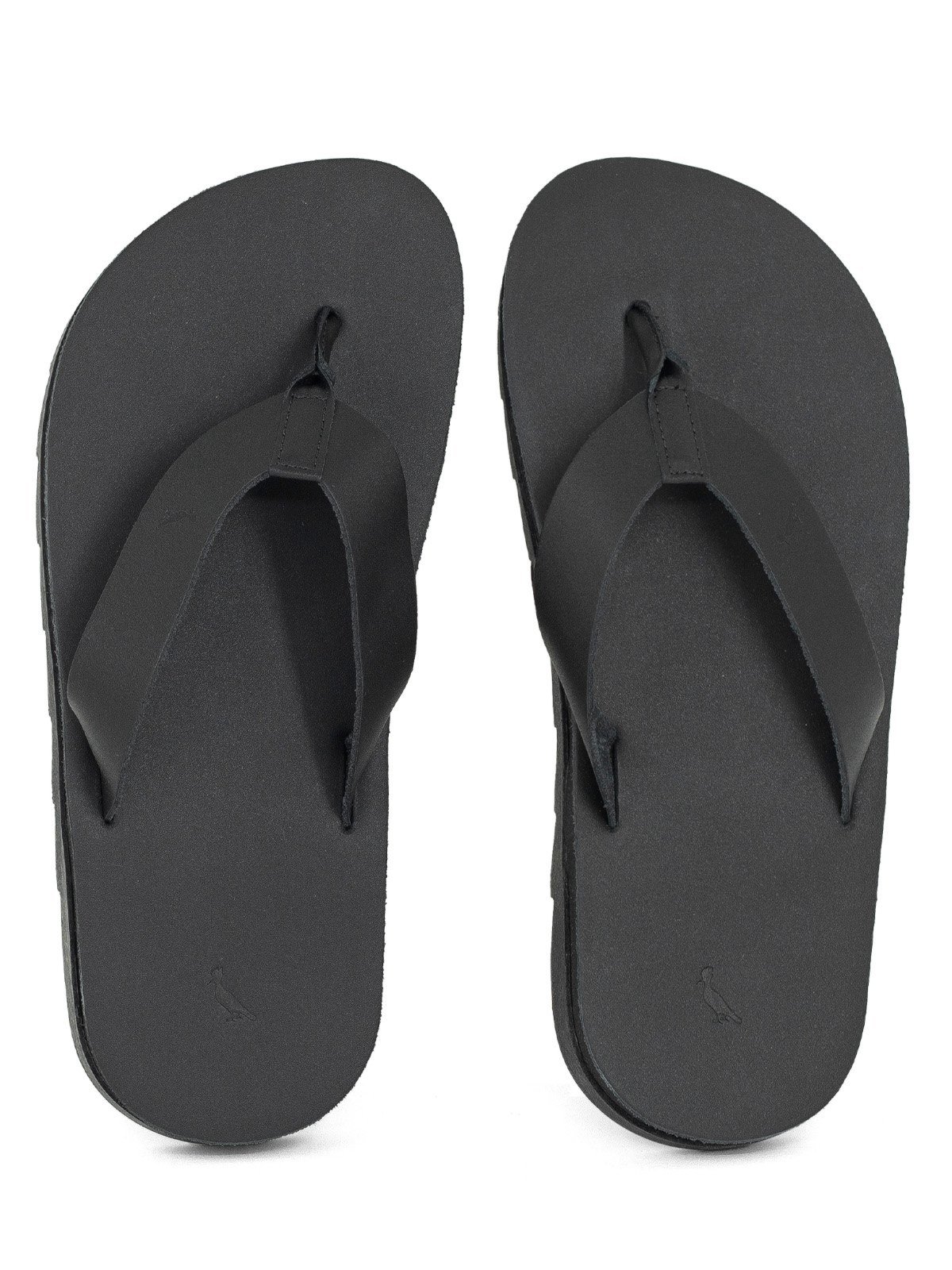 Sandália Masculina Casual Reserva Go Noronha Deck Couro Durável Confortável Preto Deck