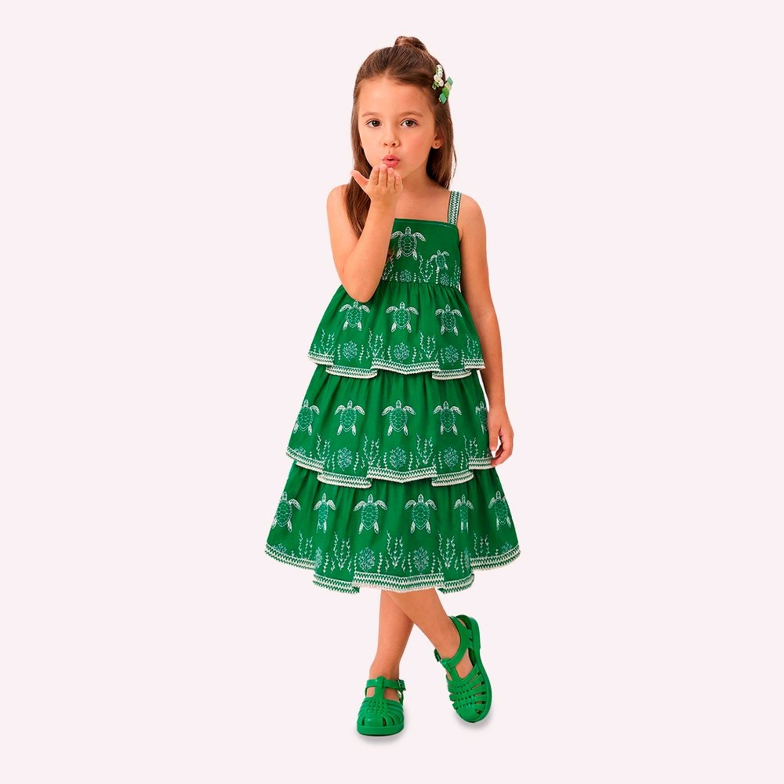 Infantil - Vestido Menina com Babados Nanai