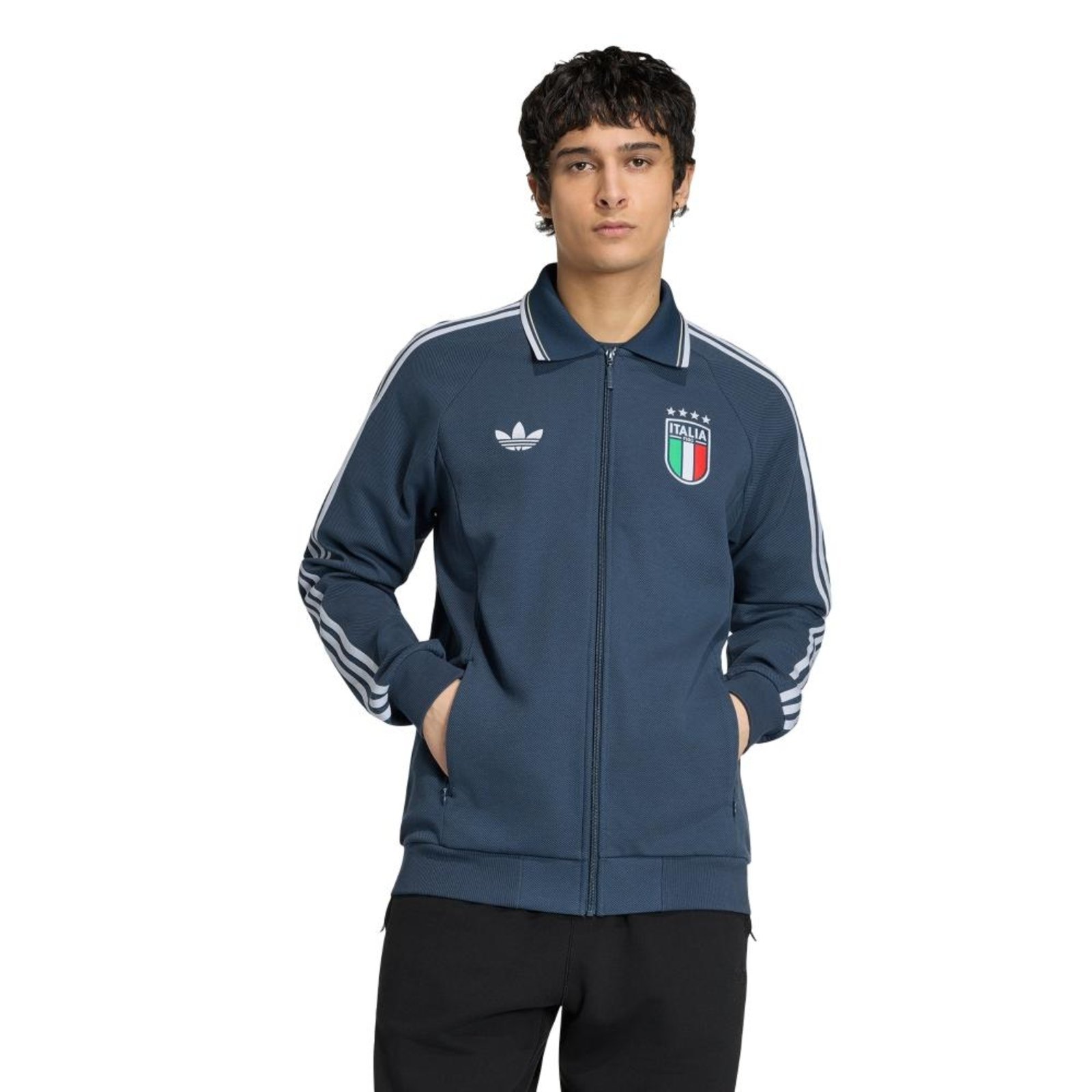 Jaqueta Hino II Itália adidas Performance Azul
