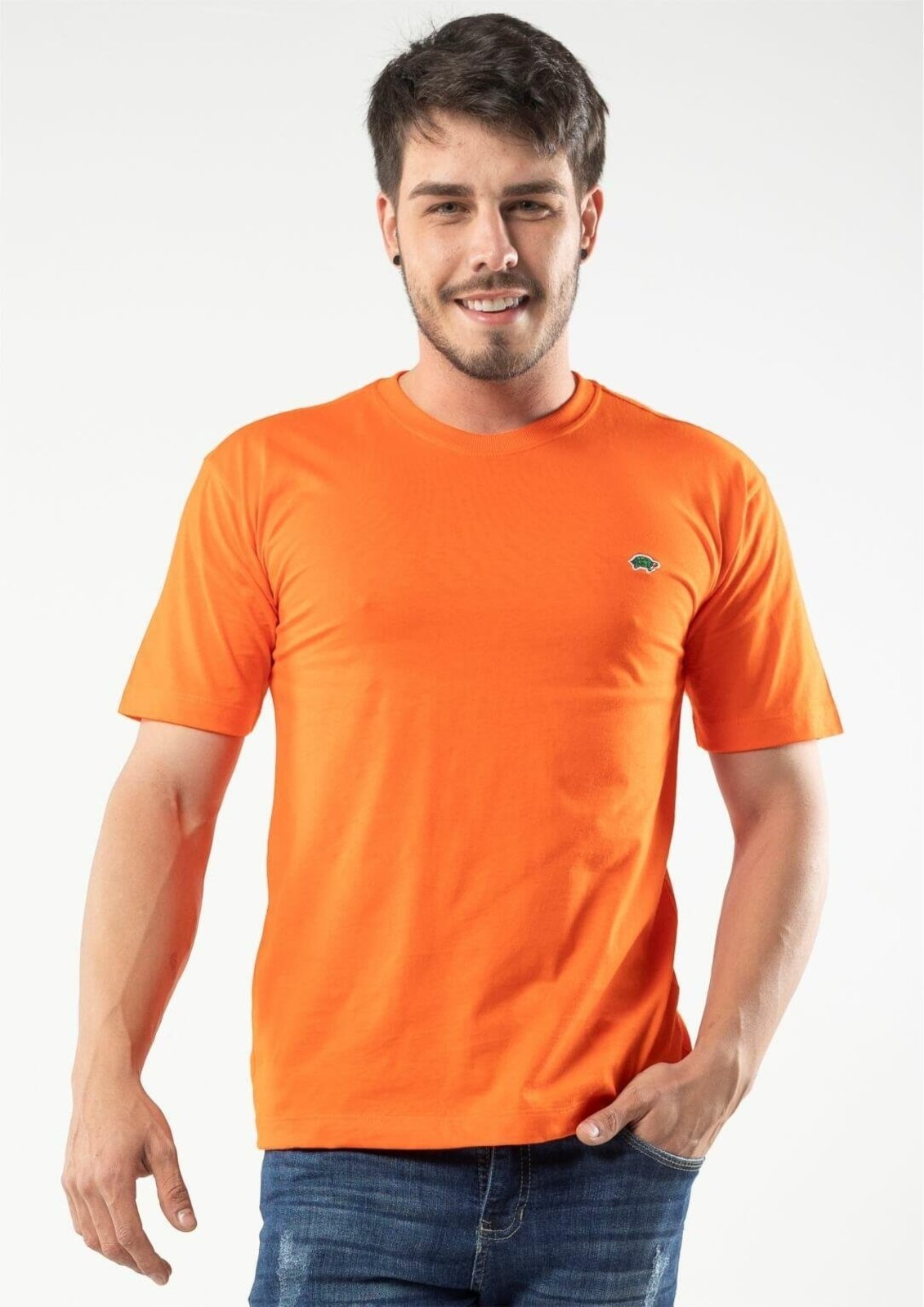 Camiseta Masculina Básica | Pau a Pique Laranja